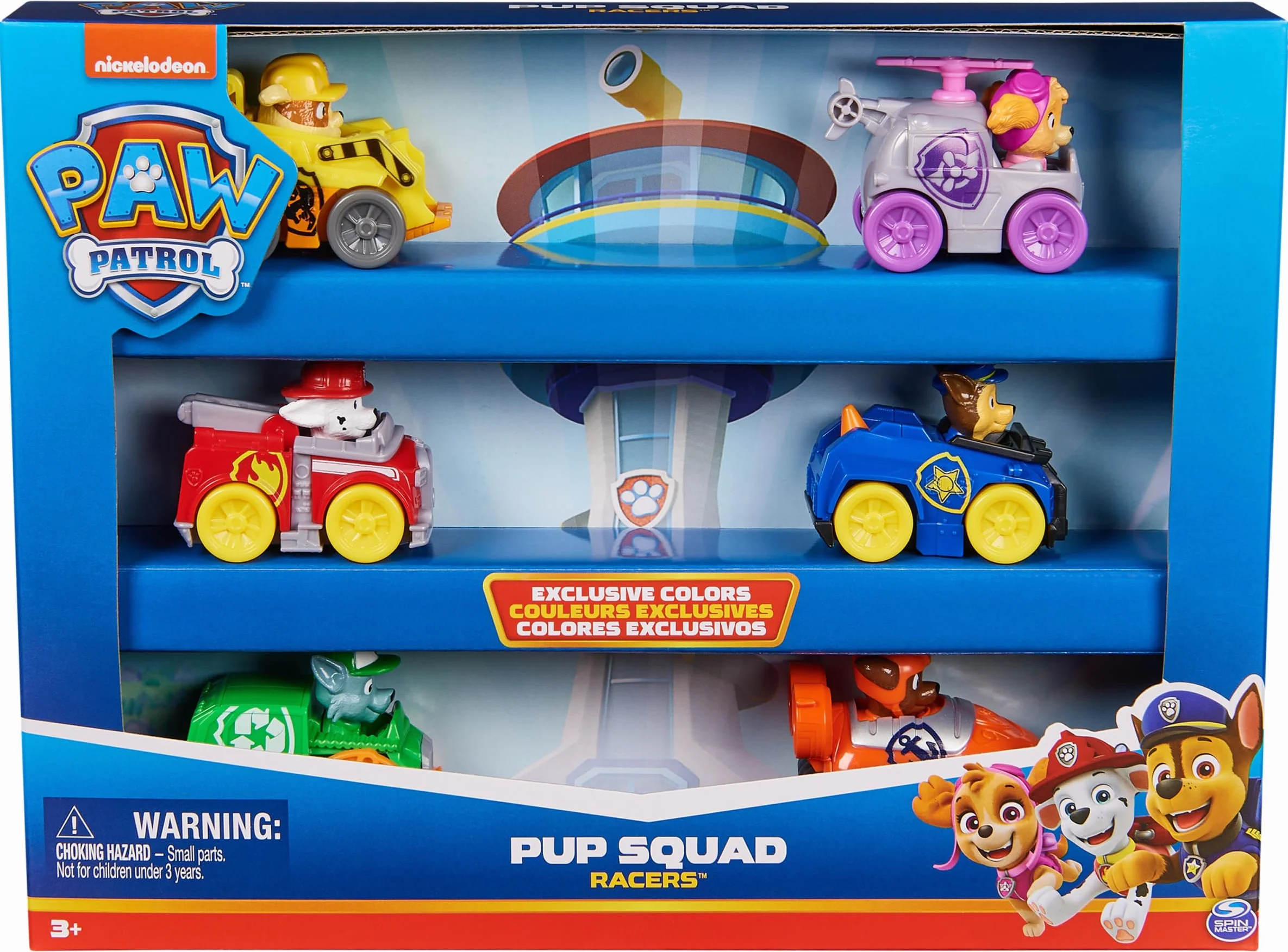 PAW Patrol Pup Squad Racers zestaw upominkowy z 6 pojazdami, zabawki dla chłopców i dziewczynek od 3 lat