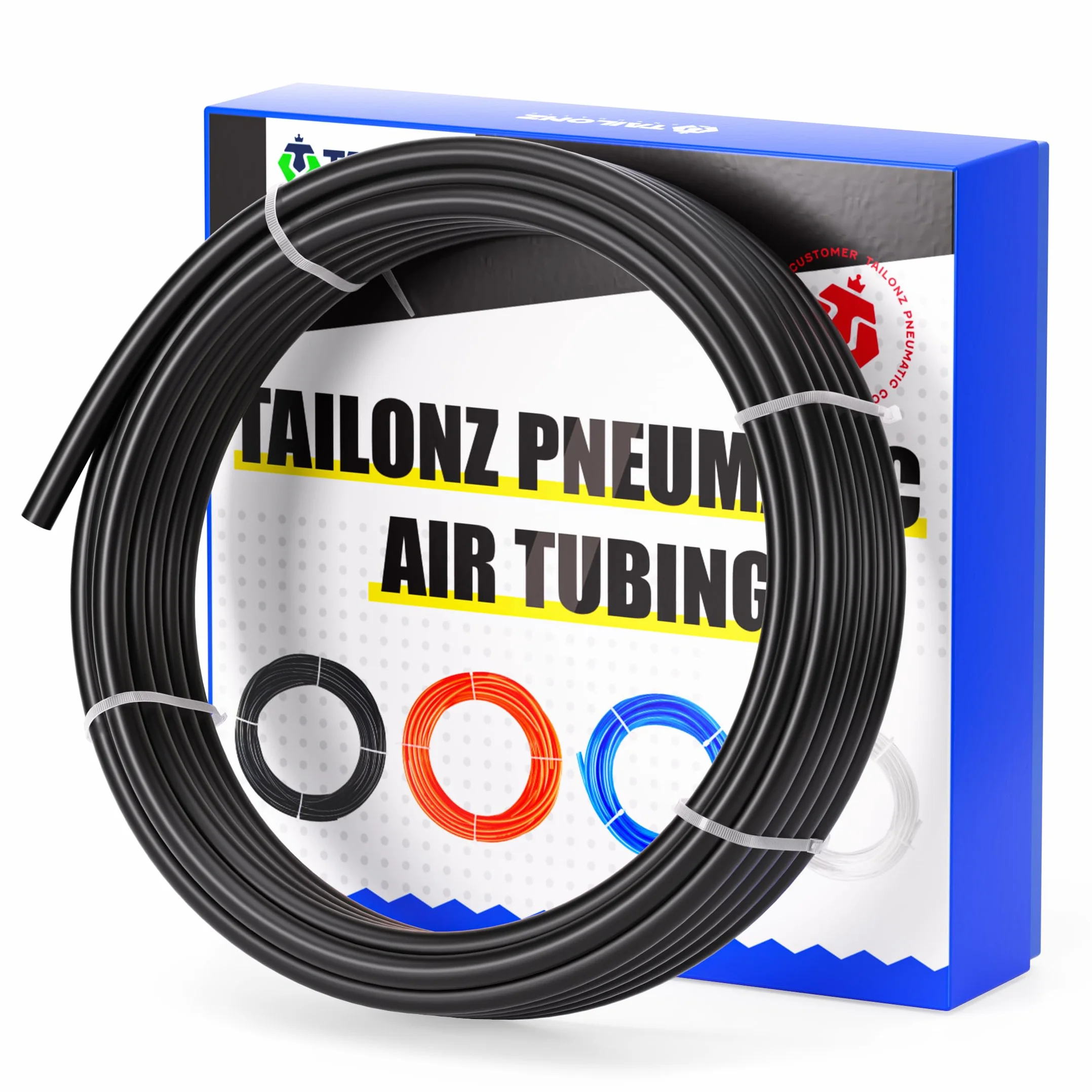 TAILONZ PNEUMATIC Czarny 10 mm OD 10 metrów PU Air Tubing Wąż Pu Air Hose do przewodów powietrznych lub rur transferowych płynu
