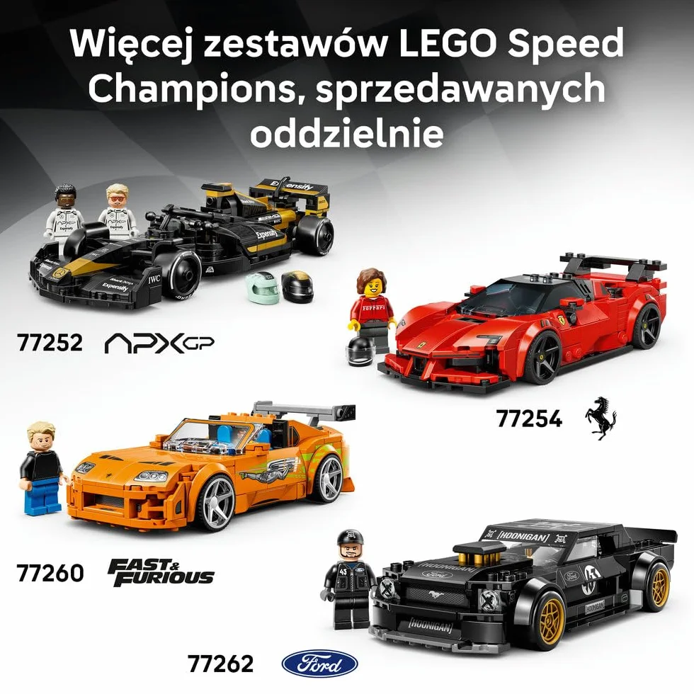 LEGO Speed Champions Ferrari 499P, zabawka konstrukcyjna dla chłopca lub dziewczynki, zestaw z zabawkowym samochodem dla dzieci, pomysł na prezent dla 9-latka 77261
