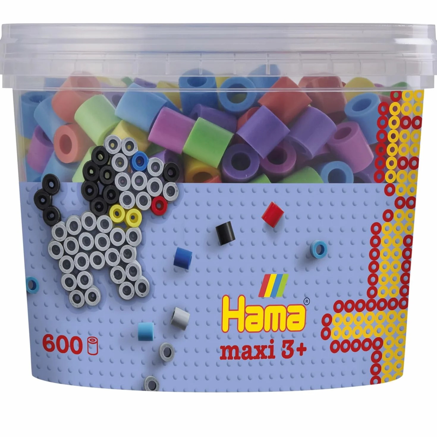 Hama 8571 Maxi Beads, Koraliki w Pudełku, Około 600 Sztuk