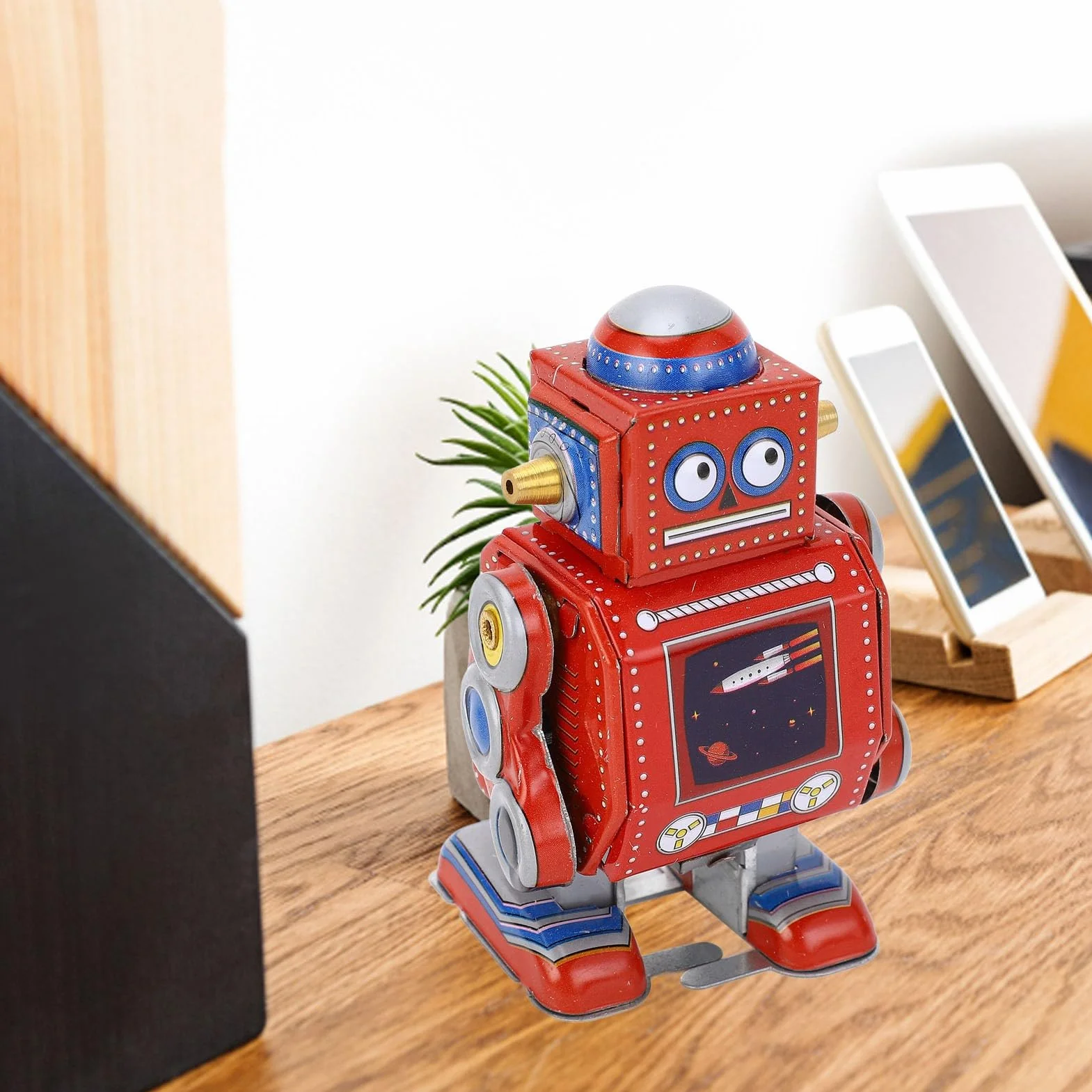 Vintage żelazny Robot Nakręcany, Dekoracyjny Metalowy Robot Bębniący, Nakręcany Robot-zabawka do Kawiarni, Baru, Restauracji, Kolekcji, Kolekcji świąteczny Urodzinowy