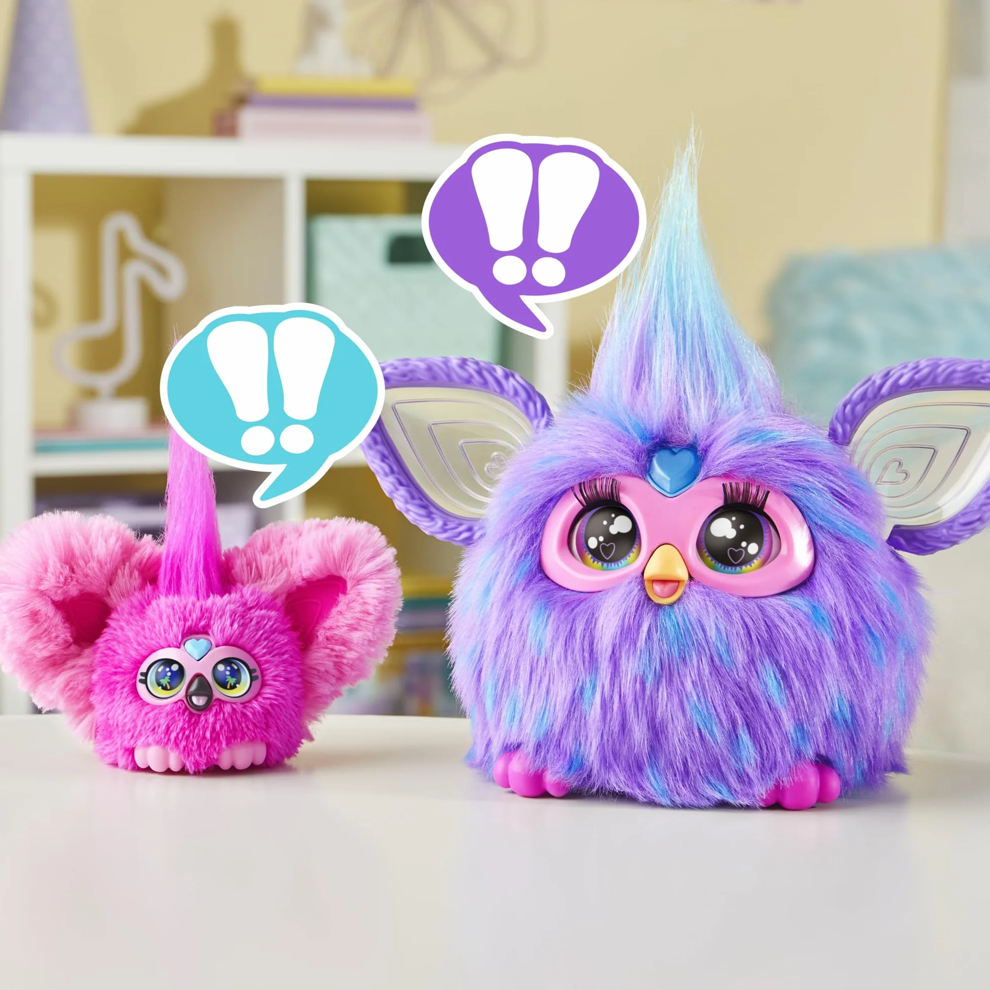 Furby Furblets Flo-Flo, miniaturowy, pluszowy, zabawkowy flaming