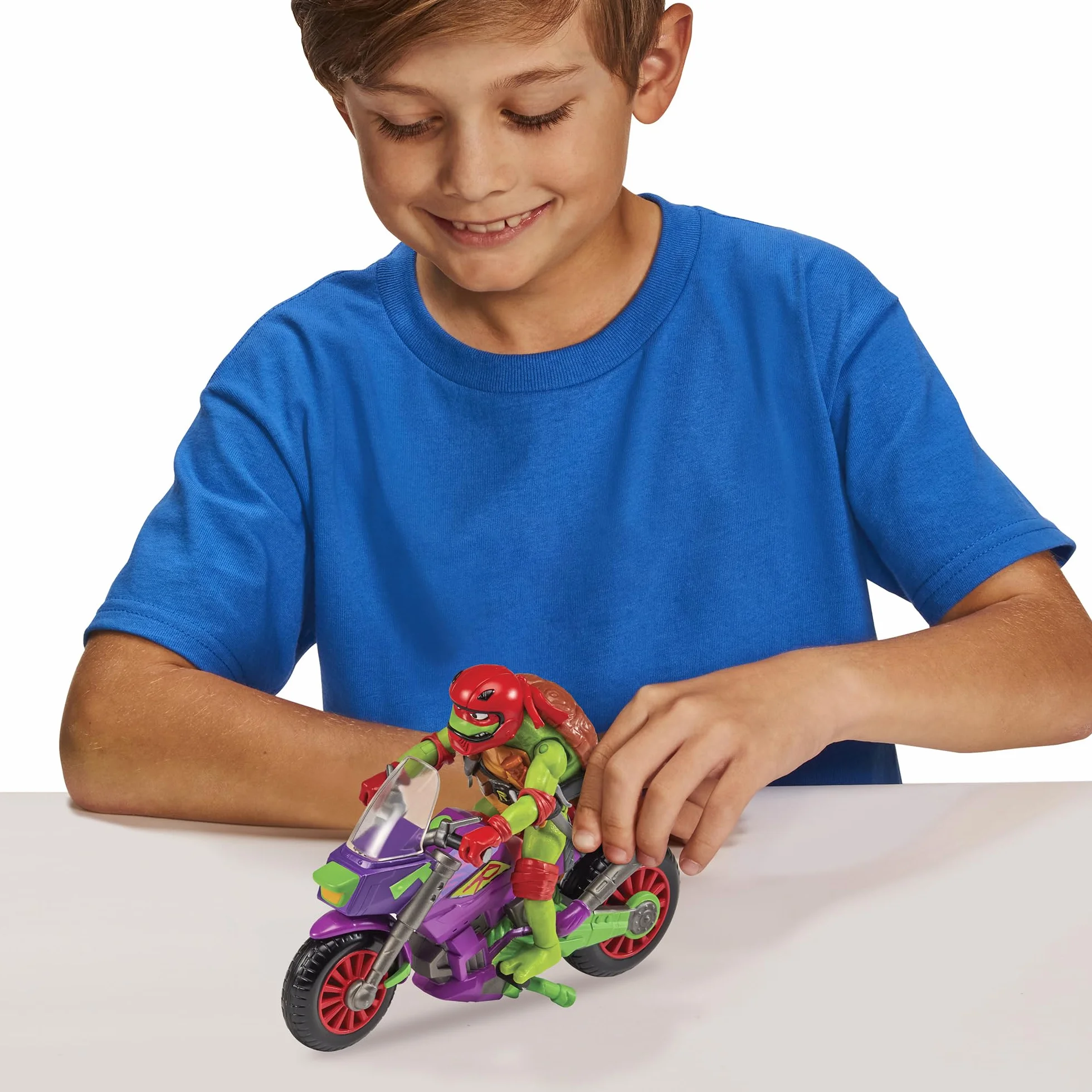Wojownicze Żółwie Ninja Fioletowy Motocykl Z Raphael, pojazd + figurka