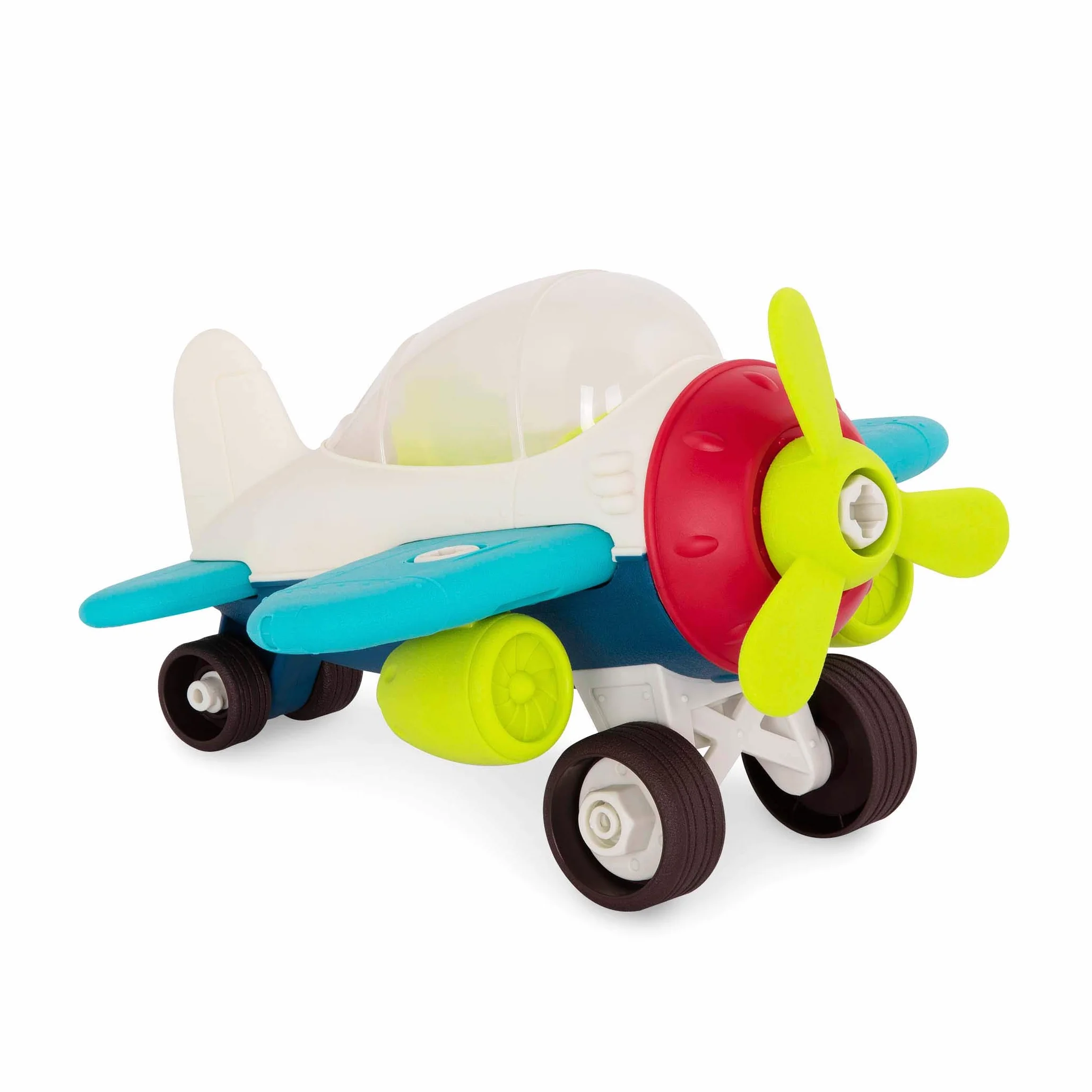 B. toys by Battat 44888 B. Happy Cruisers samolot do budowania, wielokolorowy