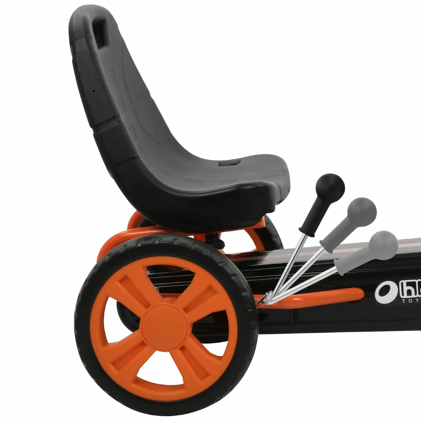 Hauck Gokart Speedster dla dzieci od 4 do 8 lat, do 50 kg, hamulec ręczny, 3-stopniowo regulowane siodełko, Pomarańczowy