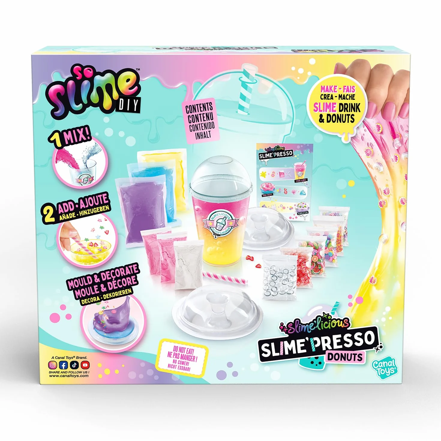 Canal Toys - Slime'Presso - Zrób i dostosowuj swoje pączki Slime DIY - SSC 257, Niebieski