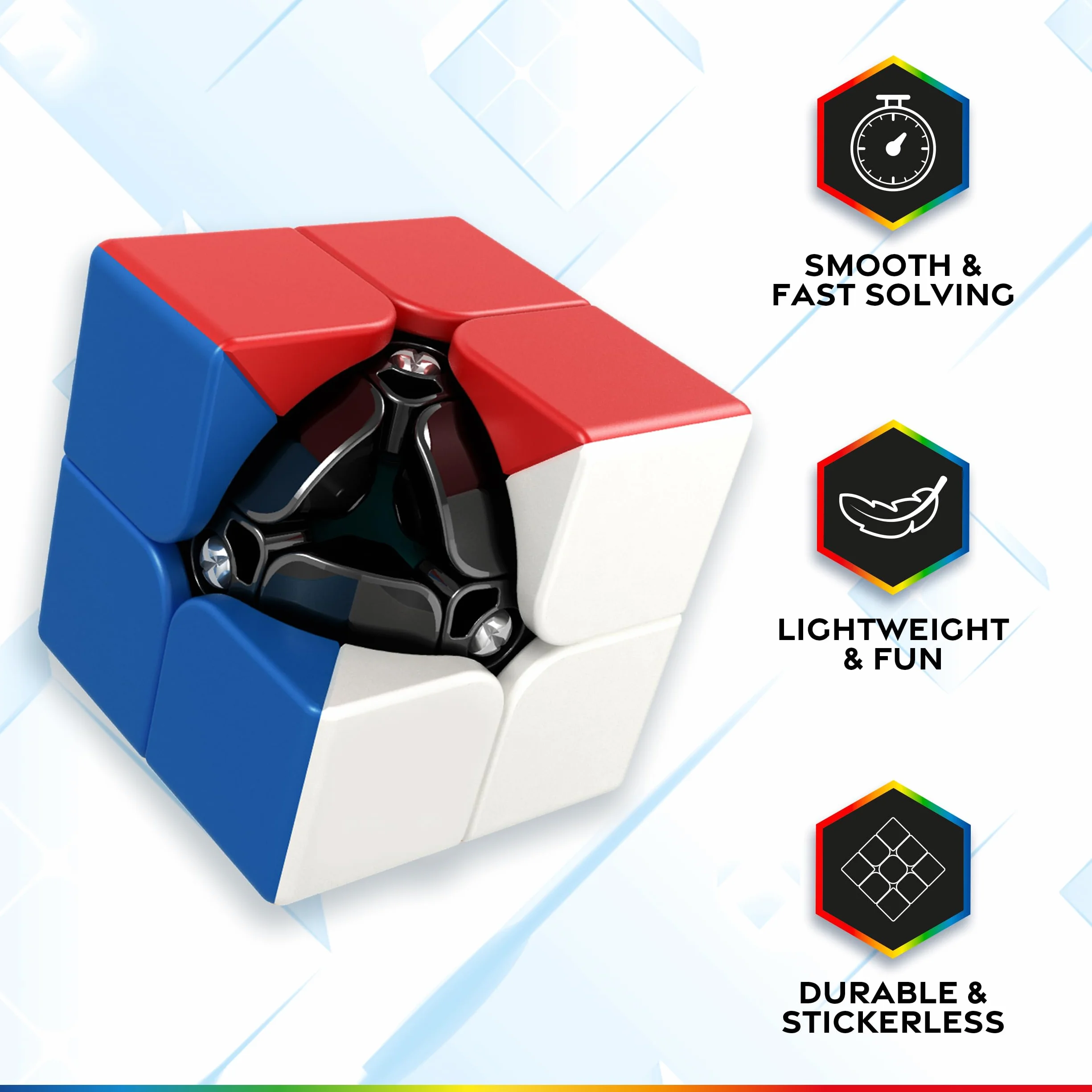 Nexcube 2 x 2, Speed Cube, Magic Cube, zestaw 2 x 2 różdżki, zestaw 2 x 2 cm, prezent dla dzieci