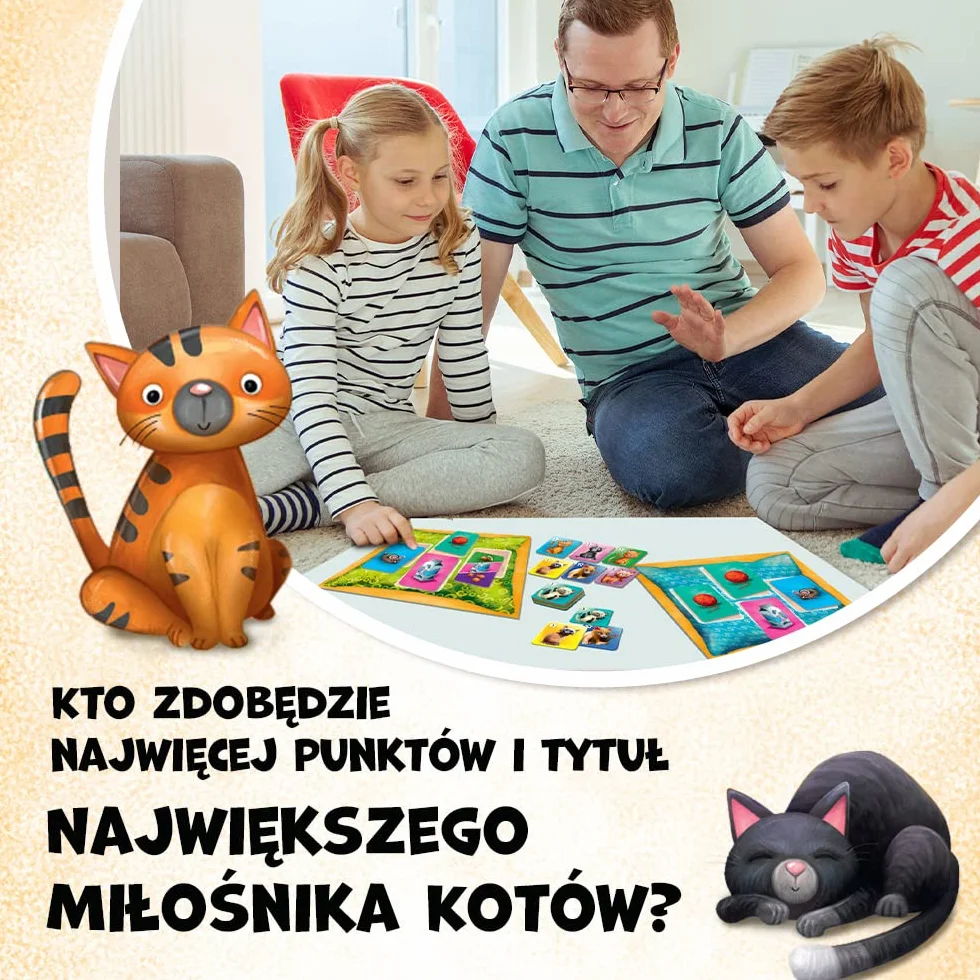 Trefl Kotki Szalona Gra Planszowa dla Całej Rodziny od 6 lat