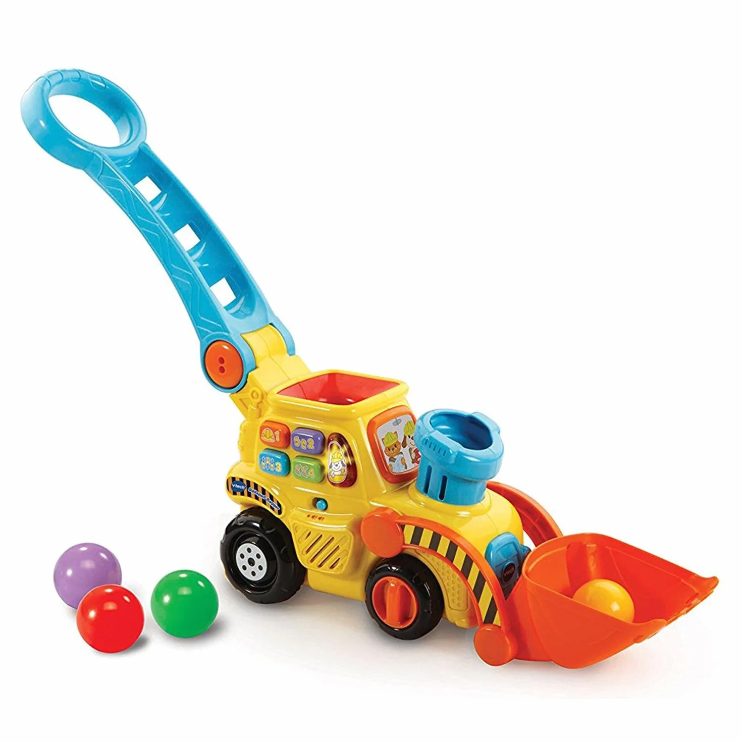 VTech Zabawna koparka z piłką dla niemowląt – zabawna koparka z piłkami do zabawy, skakania, rzucania i pchania – dla dzieci w wieku 12-36 miesięcy