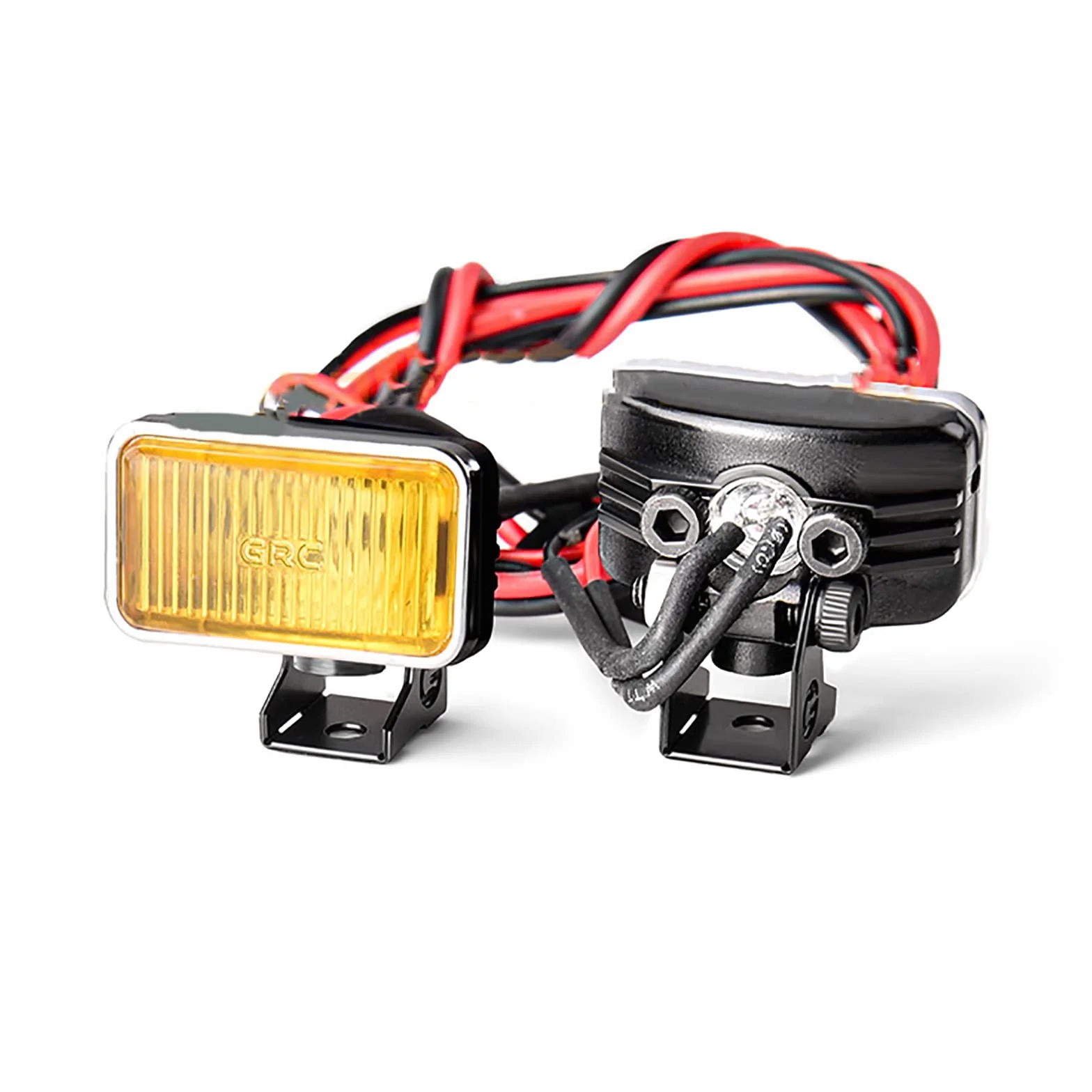 LICHIFIT 20MM prostokątny reflektor Retro Simulation Electroplated Reflector Searchlight Headlight dla 1:8 1:10 RC Car