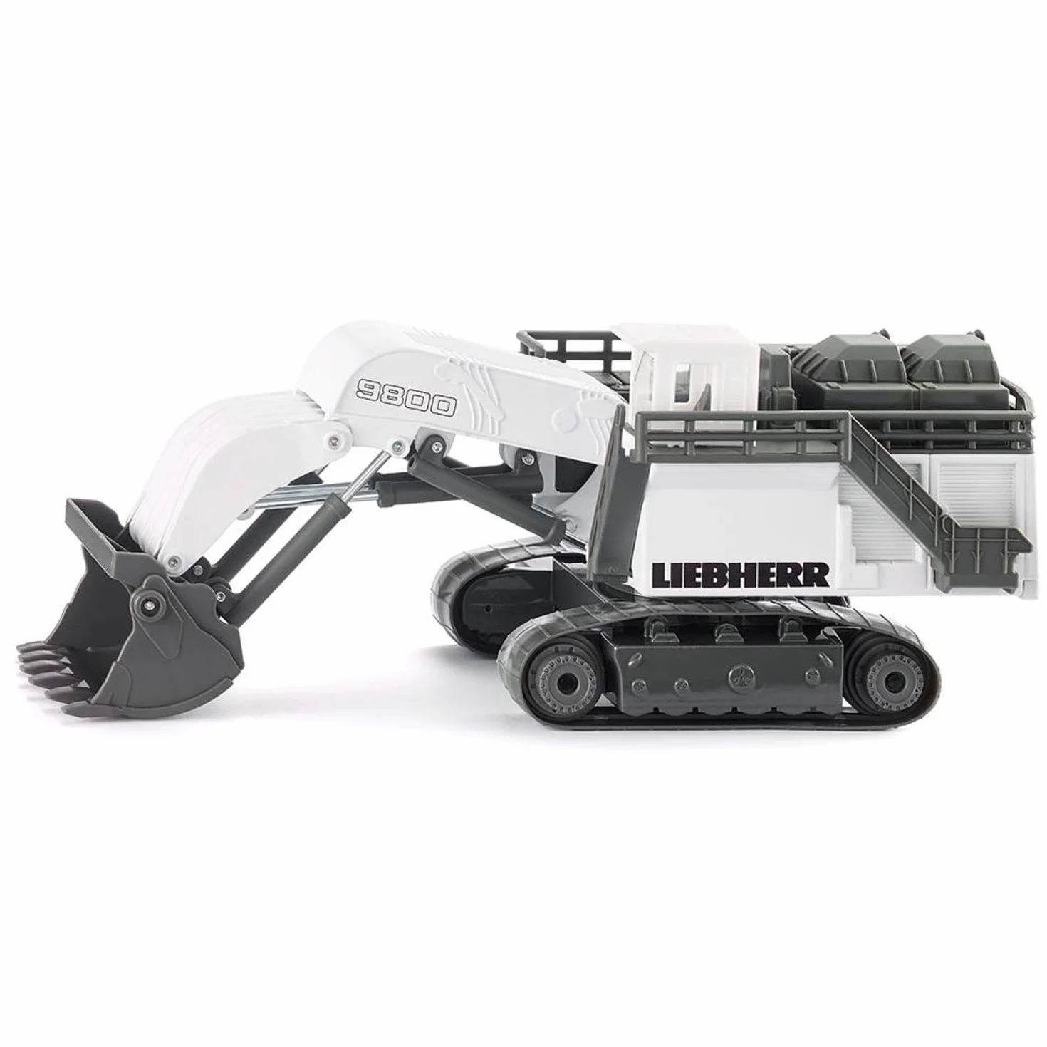 Siku 1798, Koparka górnicza Liebherr R9800, 1:87, Metal/Tworzywo sztuczne, Biała, Funkcjonalna łyżka