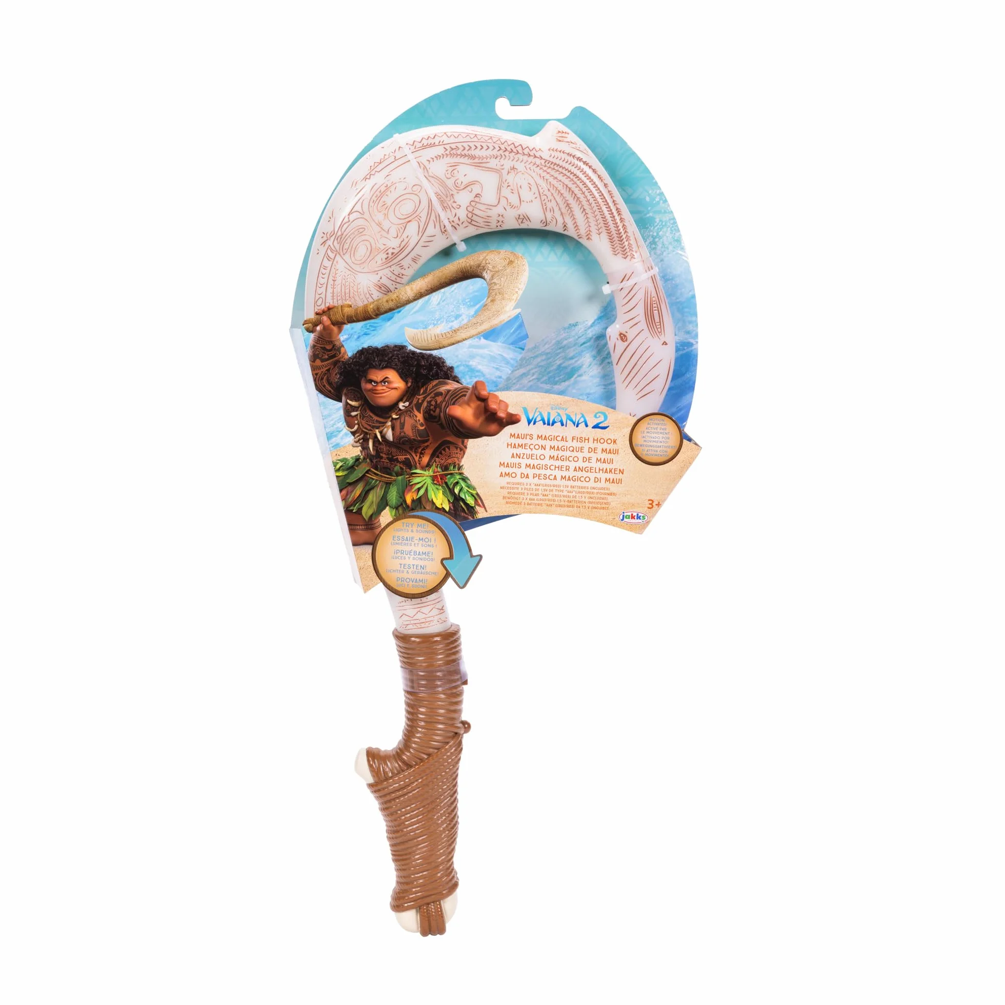 Moana 2 Disney's Maui Magical Fish Hook od Jakks Pacific, do odgrywania ról Oficjalnie licencjonowany przez Disney