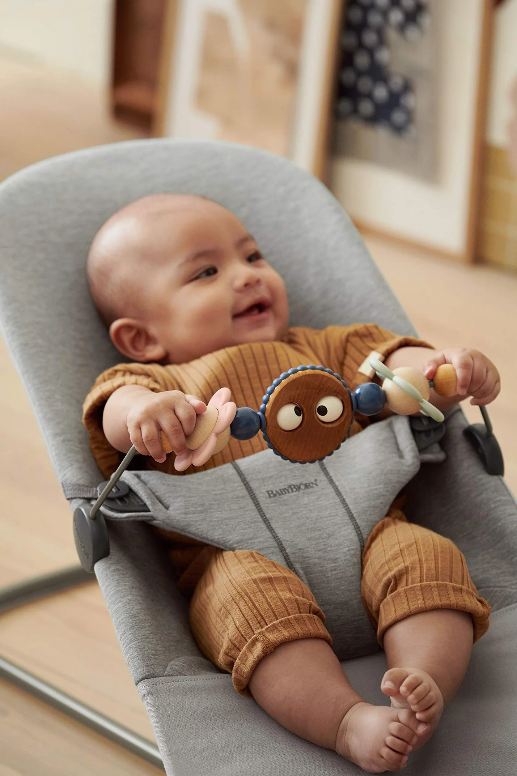 BabyBjörn Zabawka dla bouncera, pastelowe googly eyes