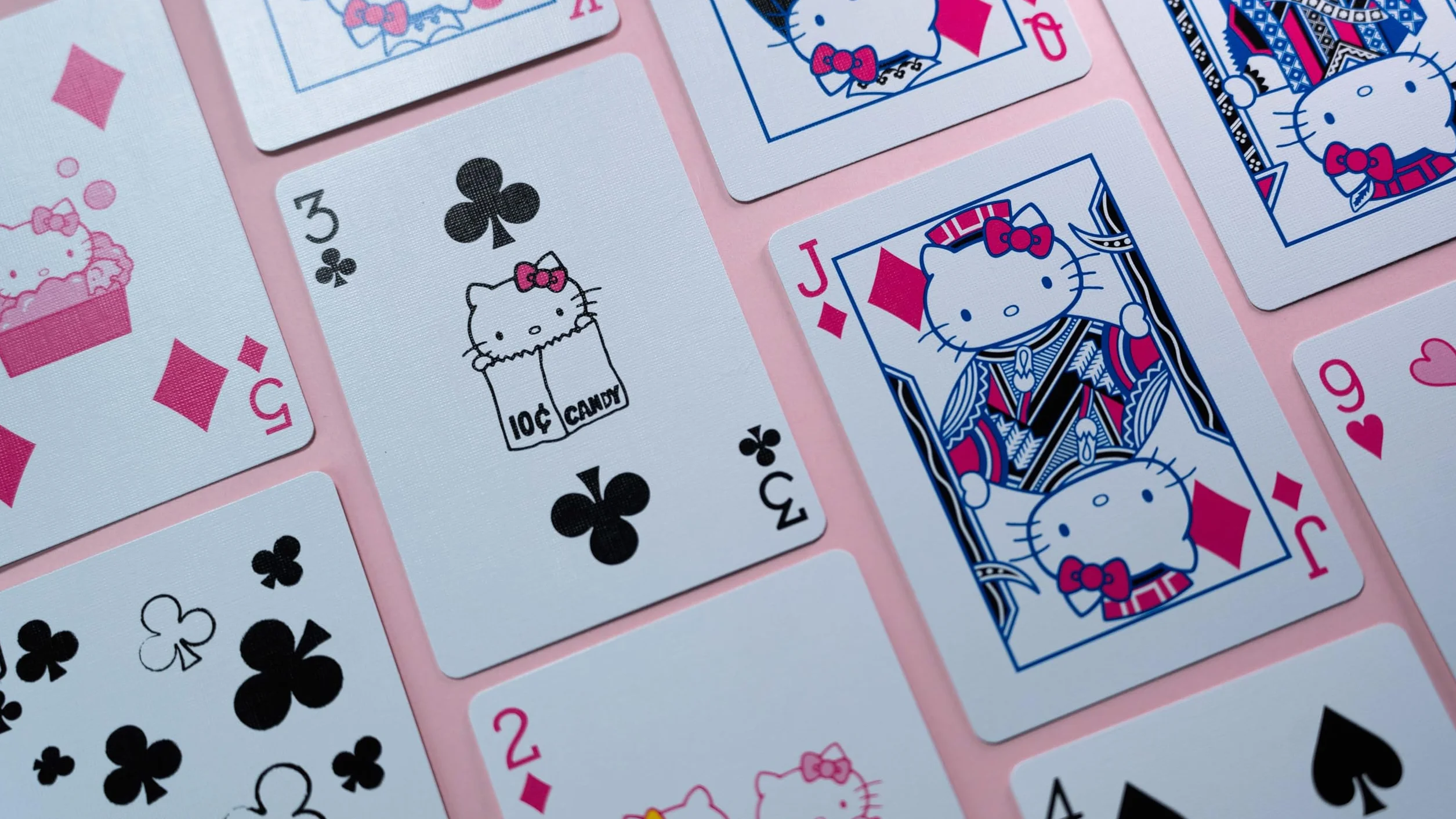 Bicycle Hello Kitty - Black and Pink (Designer Spielkarten, Poker, Skat...)