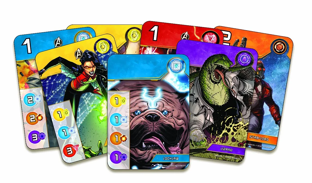 Asmodee | Space Cowboys | Splendor Marvel | gra rodzinna | gra karciana | dla 2-4 graczy | od 10+ lat | 30 minut | niemiecki