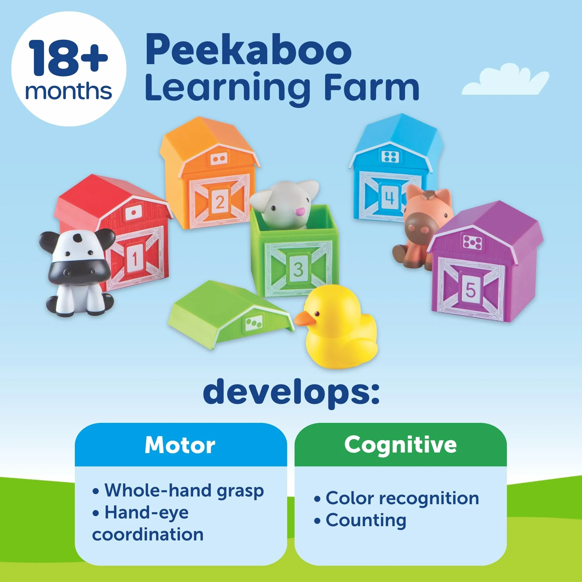 Learning Resources Peekaboo Nauka Farm 5 Dwa-Kawałek Barns