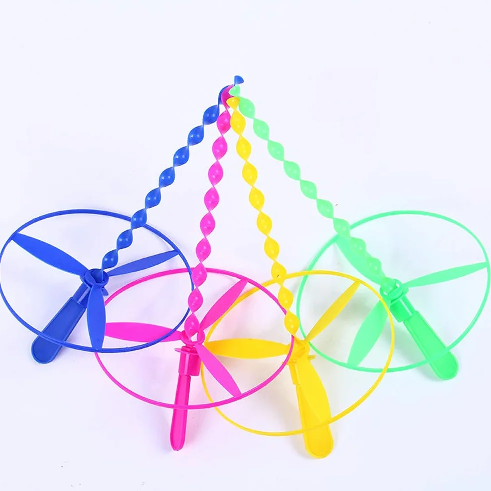 EQLEF Twisty Pull String latające spodki spinning Flying Disc helikoptery zabawka zabawki edukacyjne dla dzieci styl losowy, kolor losowy