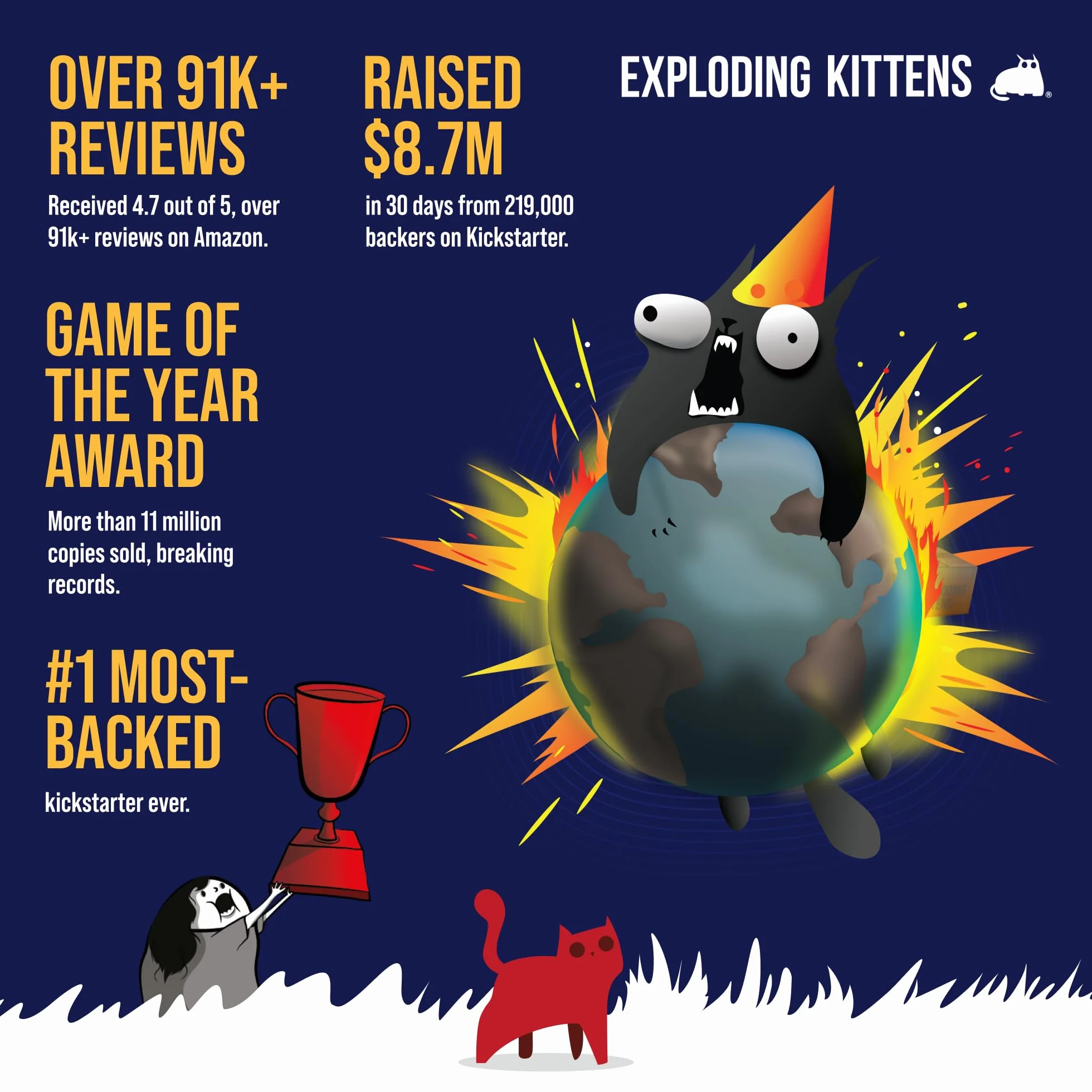 Exploding Kittens UK Edition - Proper Cheeky Fun for British Family Game Nights - Hilarious Card Games for Ages 7 and Up - 56 Cards
