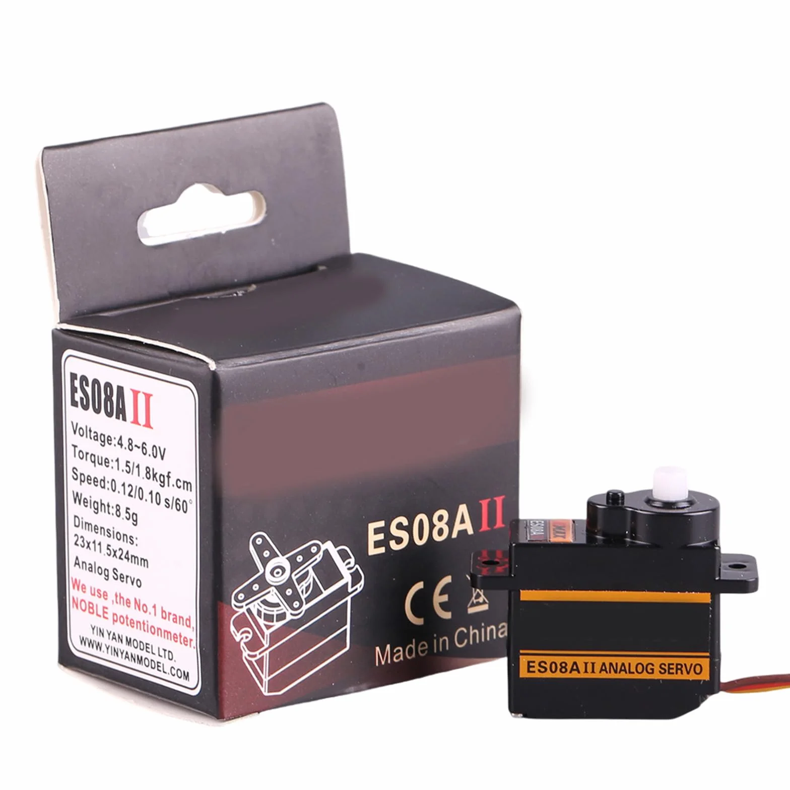 ES08A II 9g Servo Gear Analogowe serwo 1,8 kg/sek. Do modeli samolotów Stałe skrzydło 3D wymiana samolotów