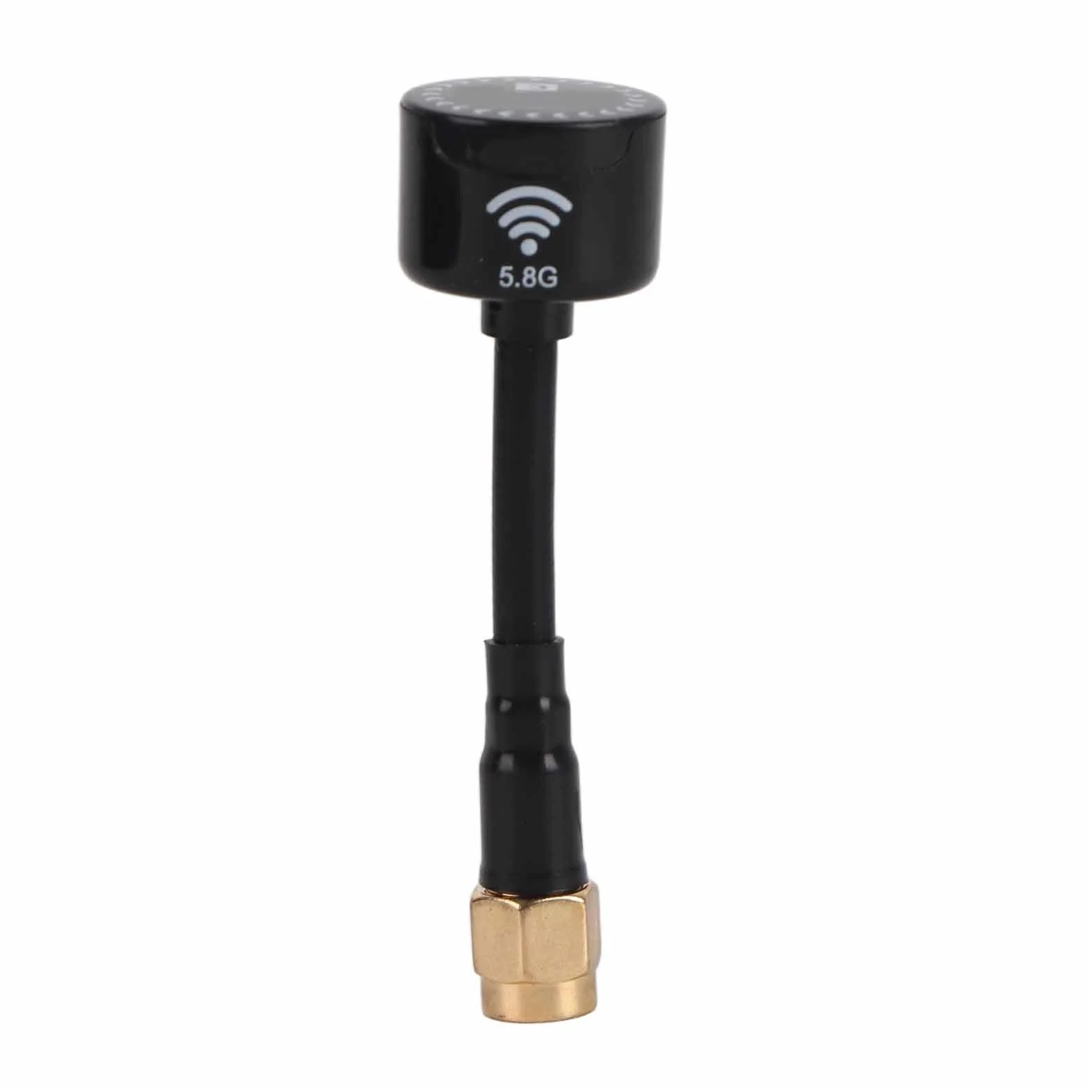 Antena, 5,8 GHz 3dBi RHCP antena o wysokim wzmocnieniu do wyścigowych dronów RC Części i akcesoria (czarny przewód wewnętrzny SMA)