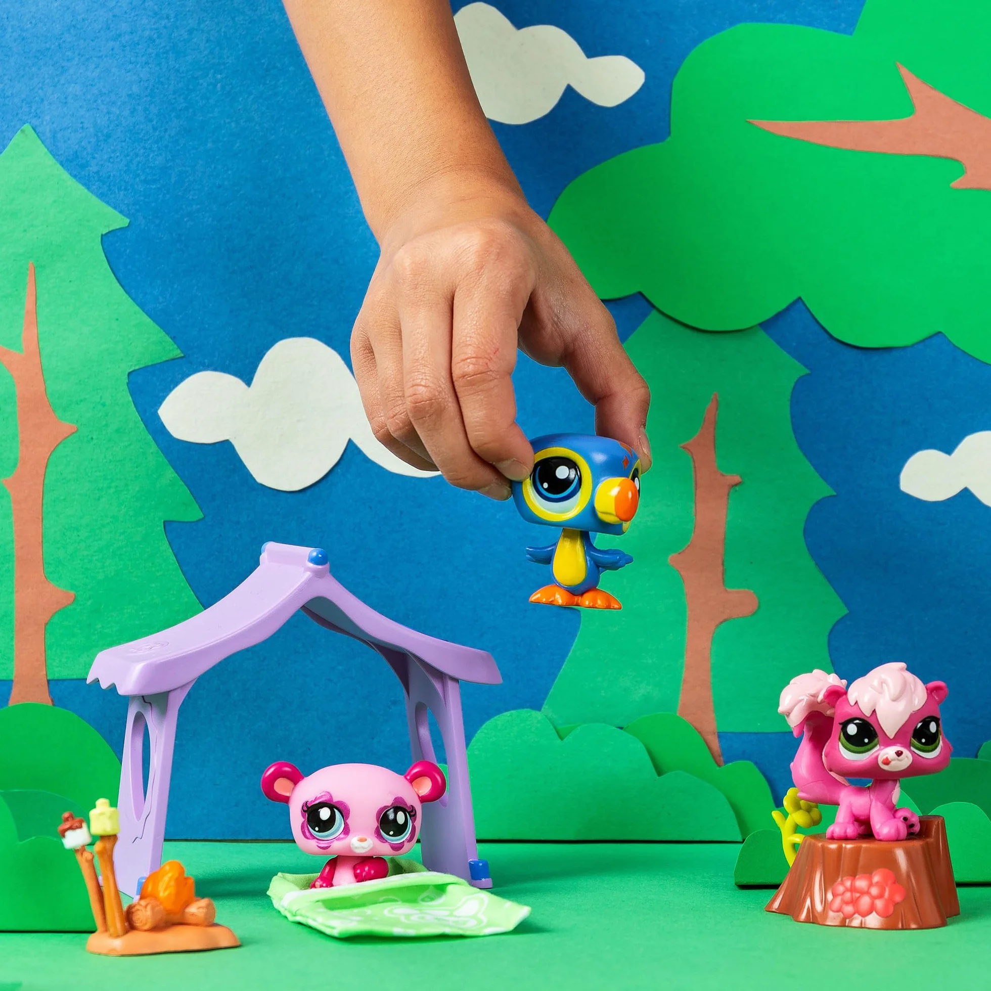 Bandai - Littlest Pet Shop - Zestaw 3 czapek - Camping