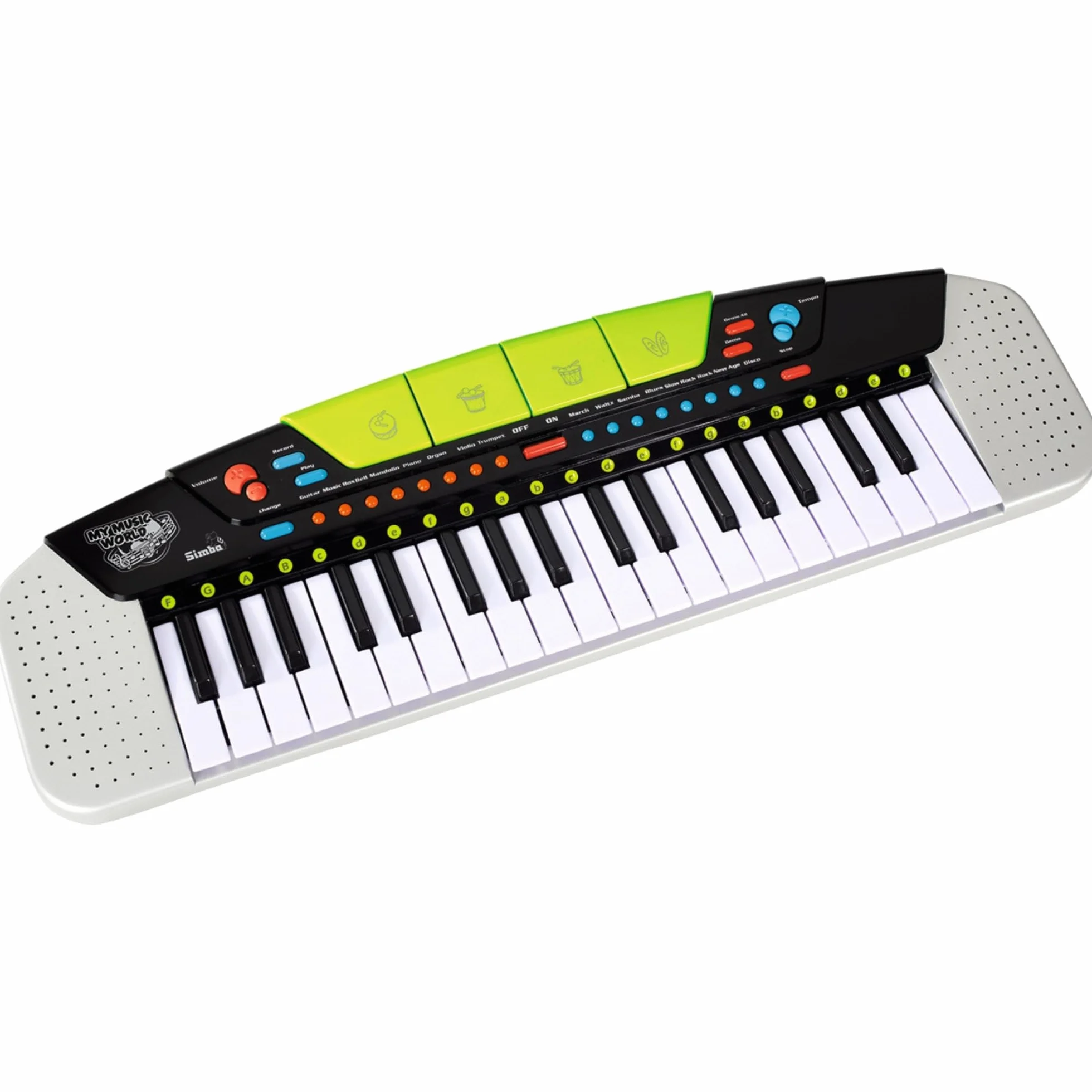 My Music World 106835366 Keyboard z 37 klawiszami, 8 melodii demo, 6 rytmów, regulacja głośności, 54x17cm