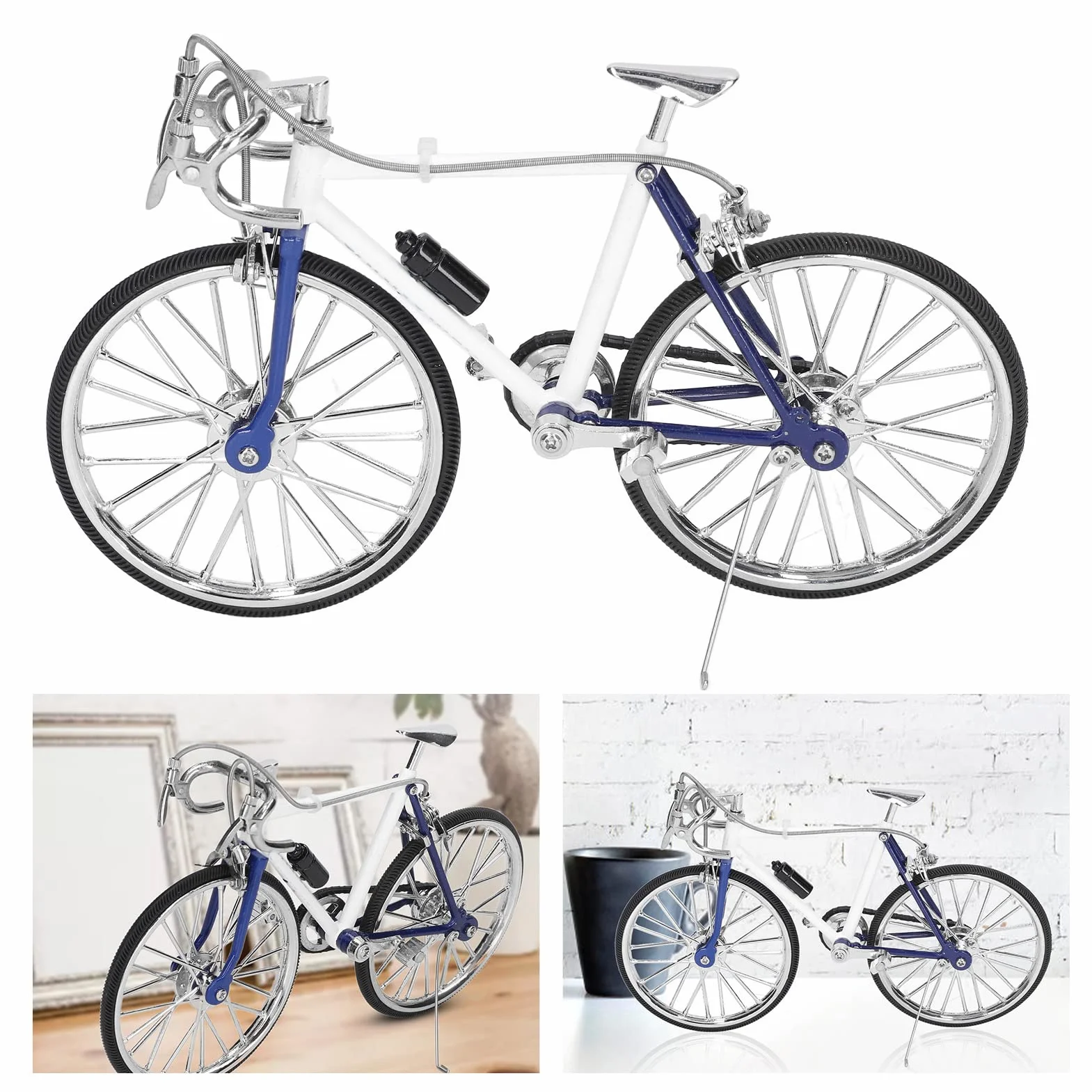 Ozdoba Modelu Mini Roweru, 1:10 Kolekcje Rowerów o Wysokiej Symulowanej Stopie Retro Miniaturowa Figurka Kreatywna Figurka Rowerowa Decor
