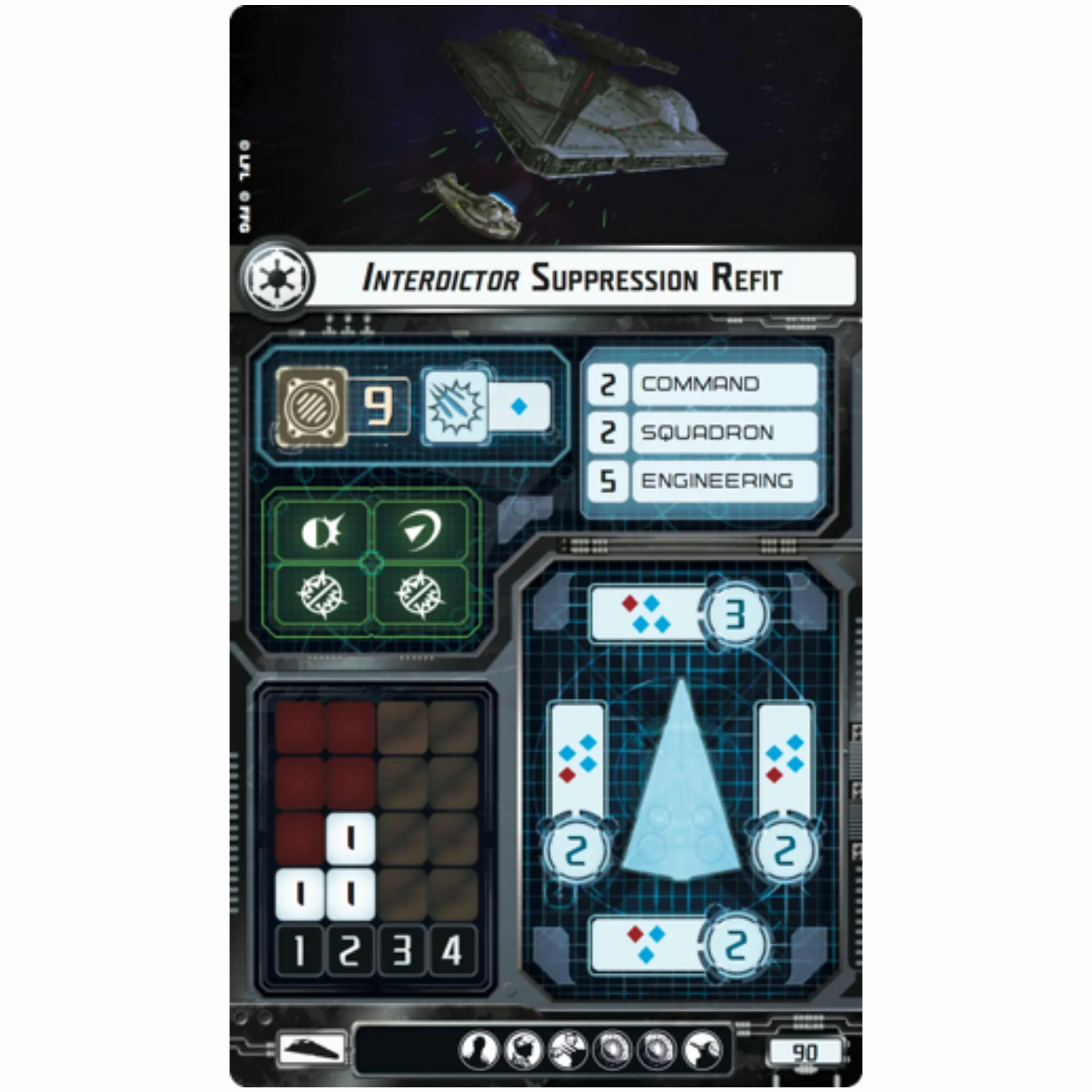 Star Wars Armada Interdictor Class Star Board Game