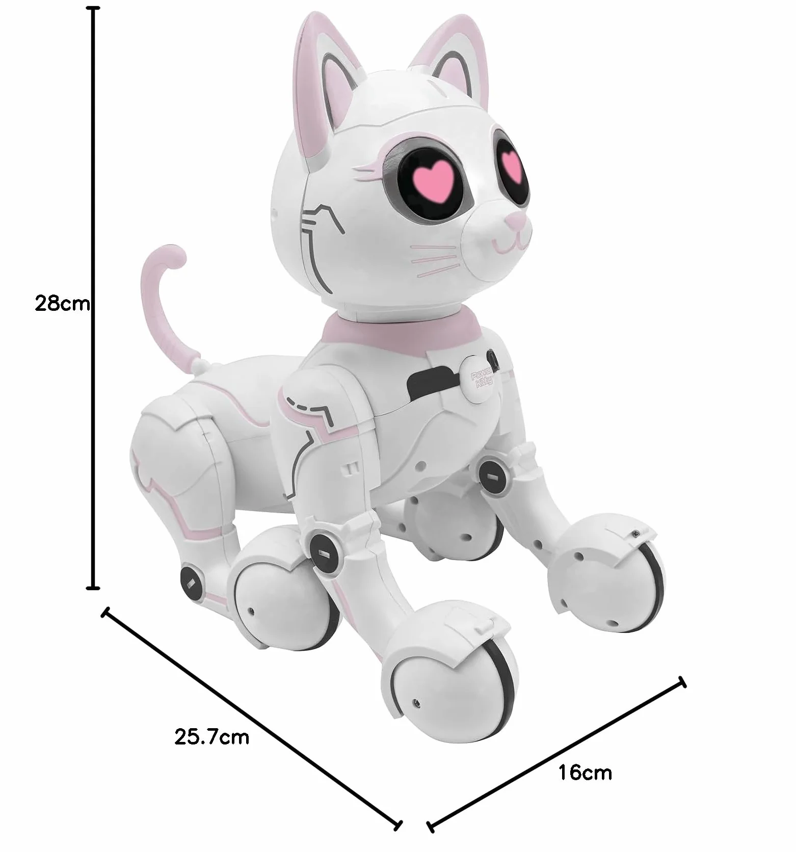 Lexibook, Power Kitty, Zdalnie Sterowany Robot Kot, Programowalny Inteligentny Robot, Światło, Dźwięk, Biały, Różowy, KITTY01