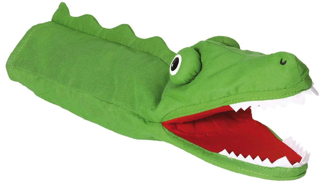 Handpuppe Krokodil: L= 30 cm, aus Stoff, per Stück