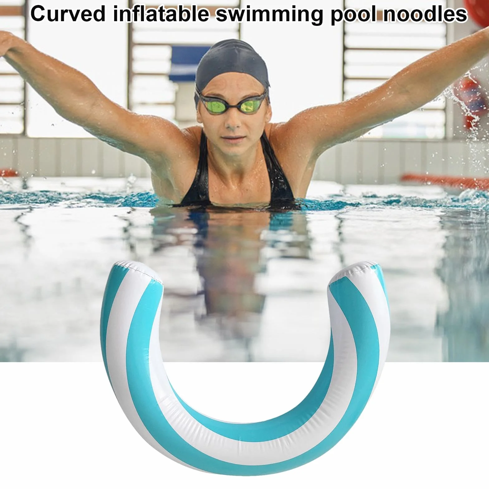Makaron do pływania dla dzieci i dorosłych | nadmuchiwany makaron basenowy | pomoc w pływaniu na basenie i do gier wodnych | zabawka wodna | makaron wodny | Water Noodle