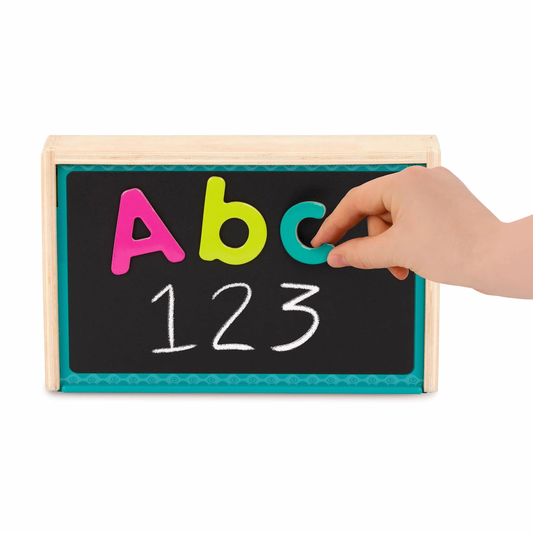 B. Toys Magnetyczna Tablica Rozdzielcza z Alfabetem Drewniane Pudełko 63 szt. 3 lata+
