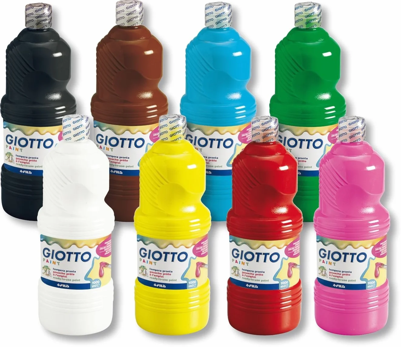Giotto farba temperowa 8 kolorów 1000 ml zestaw