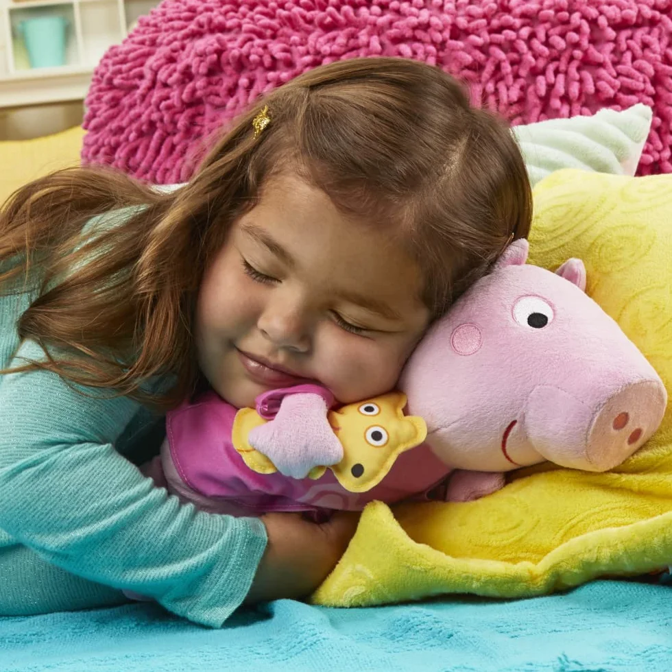 Peppa Pig Peppa śpiewająca pluszowa kołysanka z misiem, 3 piosenki, 3 zestawy, od 3 lat, wielokolorowa