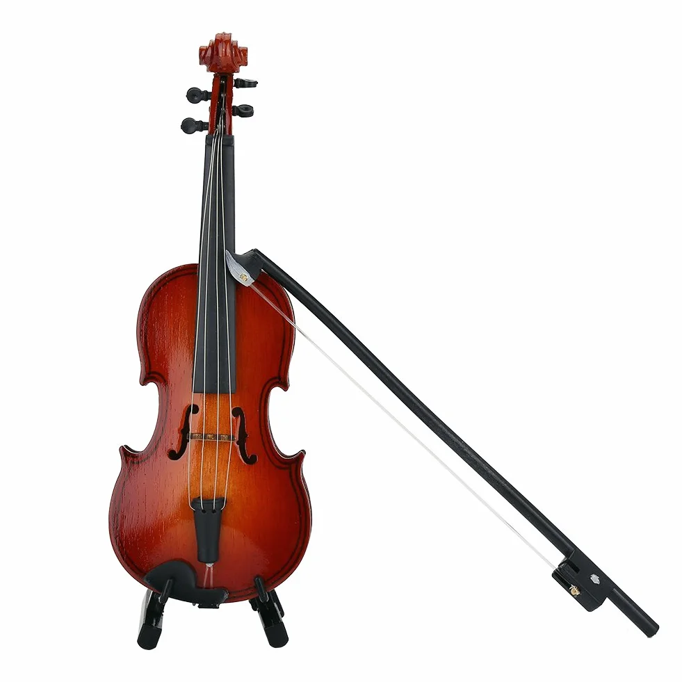 Małe Skrzypce Mini Skrzypce Małe Skrzypce Miniaturowe Skrzypce Drewniane Mini Skrzypce Model Wyświetlacz Ozdoba Muzyczna Symulacja Skrzypce