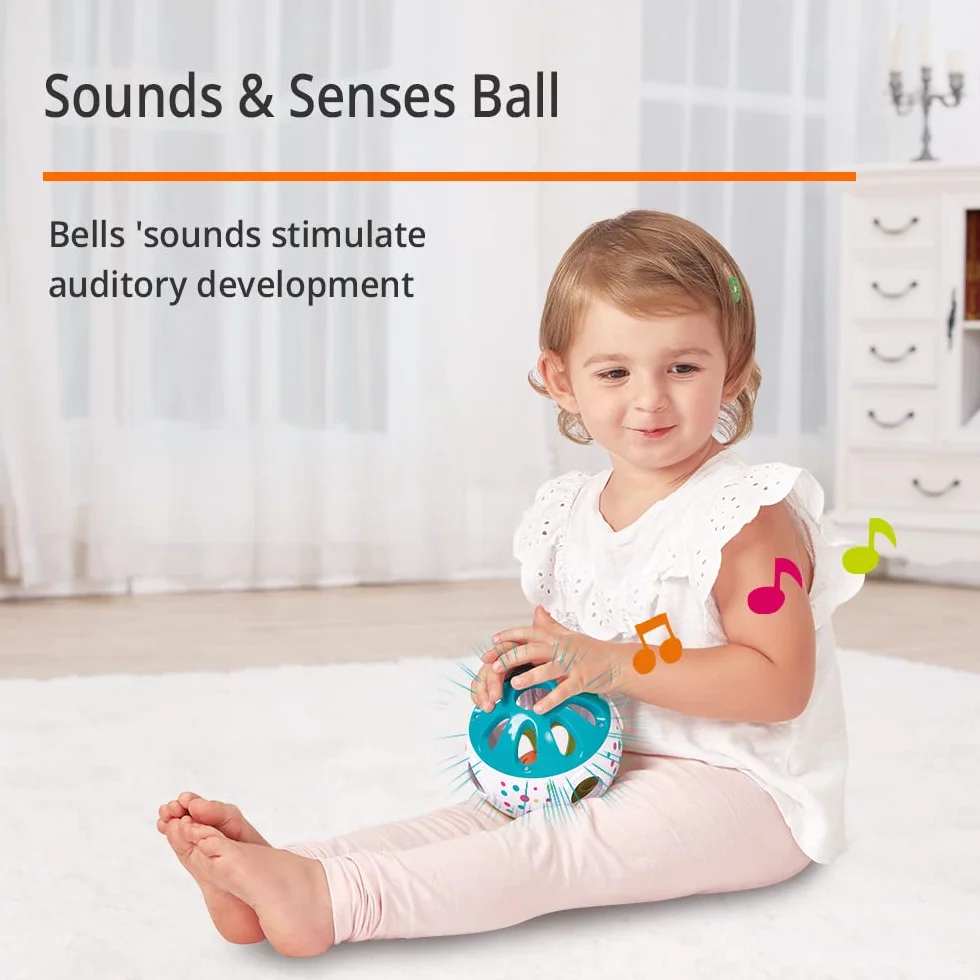 Auldey Toys - Auby Shake and Fun Rattle Ball, Prezenty urodzinowe dla dzieci w wieku 6 7 8 9 10 miesięcy, FR461140