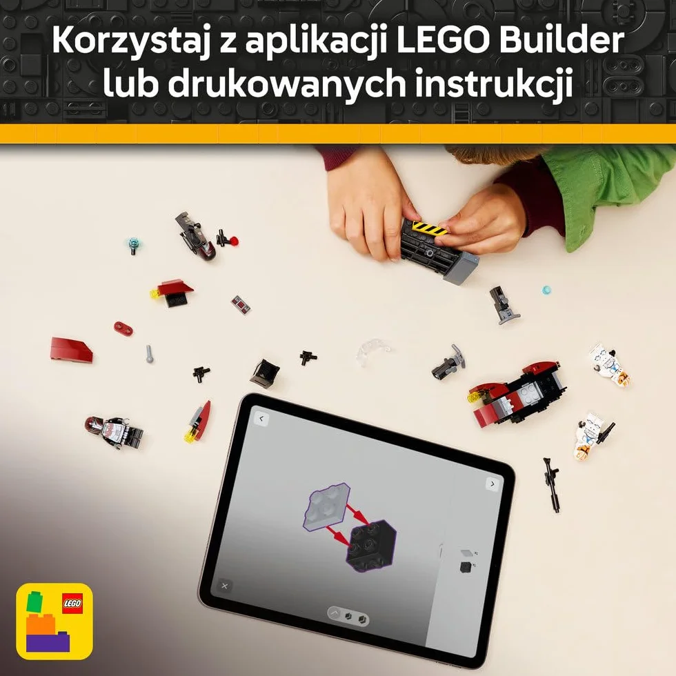 LEGO Star Wars Oblężenie Mandalory — zestaw bitewny, zabawka dla dzieci, klocki dla 6-latka z czterema minifigurkami i śmigaczem, pomysł na prezent dla chłopców i dziewczynek w wieku od 6 lat 75449