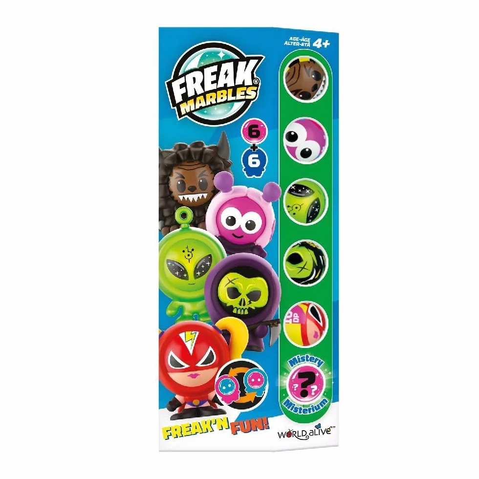 Freak Marbles Totem Pack C, 6 kolorowych kulek z jego projektami w grze, z czego 1 to Rzadko. Zbieraj, baw się i udostępniaj dzieci w wieku od 4 lat
