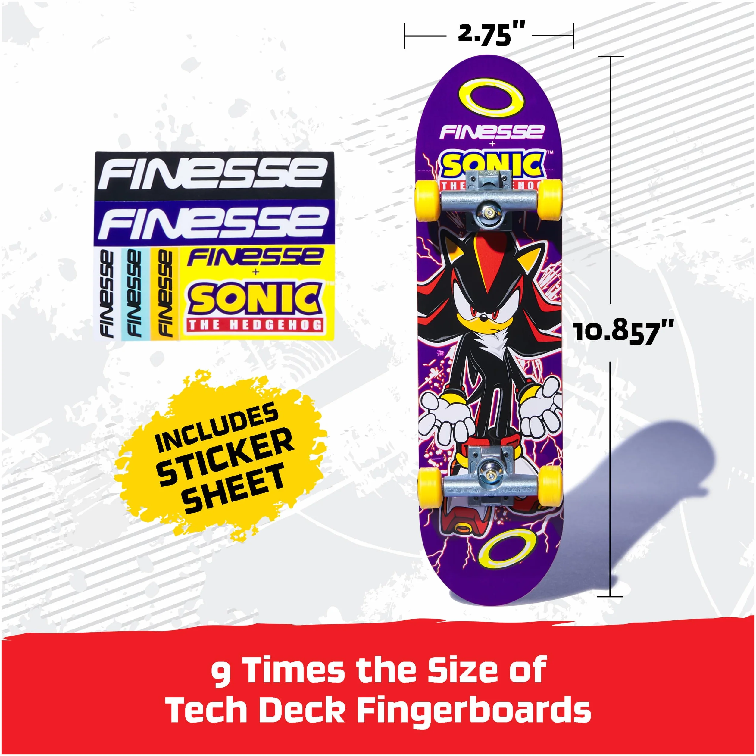 Tech Deck Skate na palcach Sonic Finesse 27 cm Mini skate zabawka