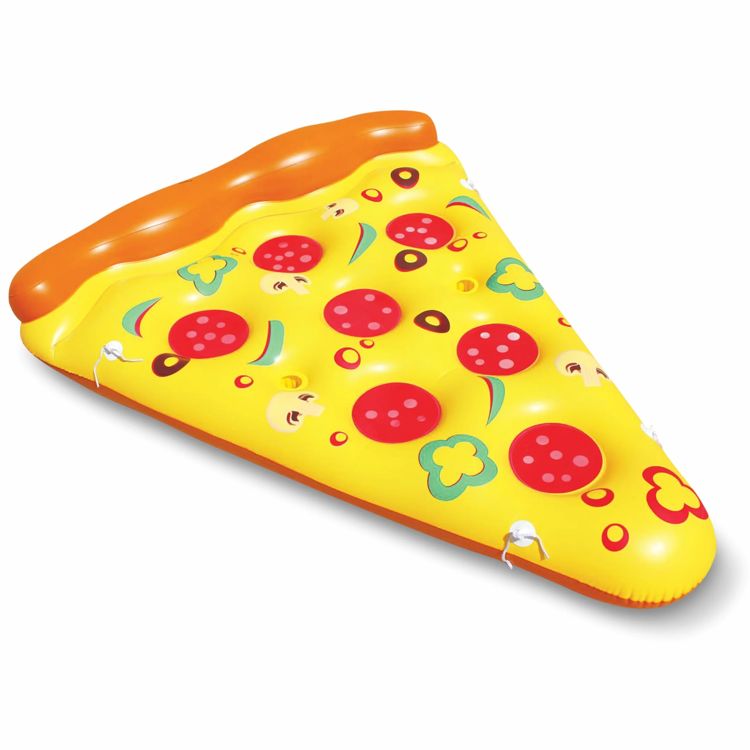 JOYIN Ogromna nadmuchiwana tratwa do pizzy, 1,8 x 1,5 m, 1,5 m, tratwa do basenu letniego (1 opakowanie), z uchwytem na kubek, zabawka do pływania