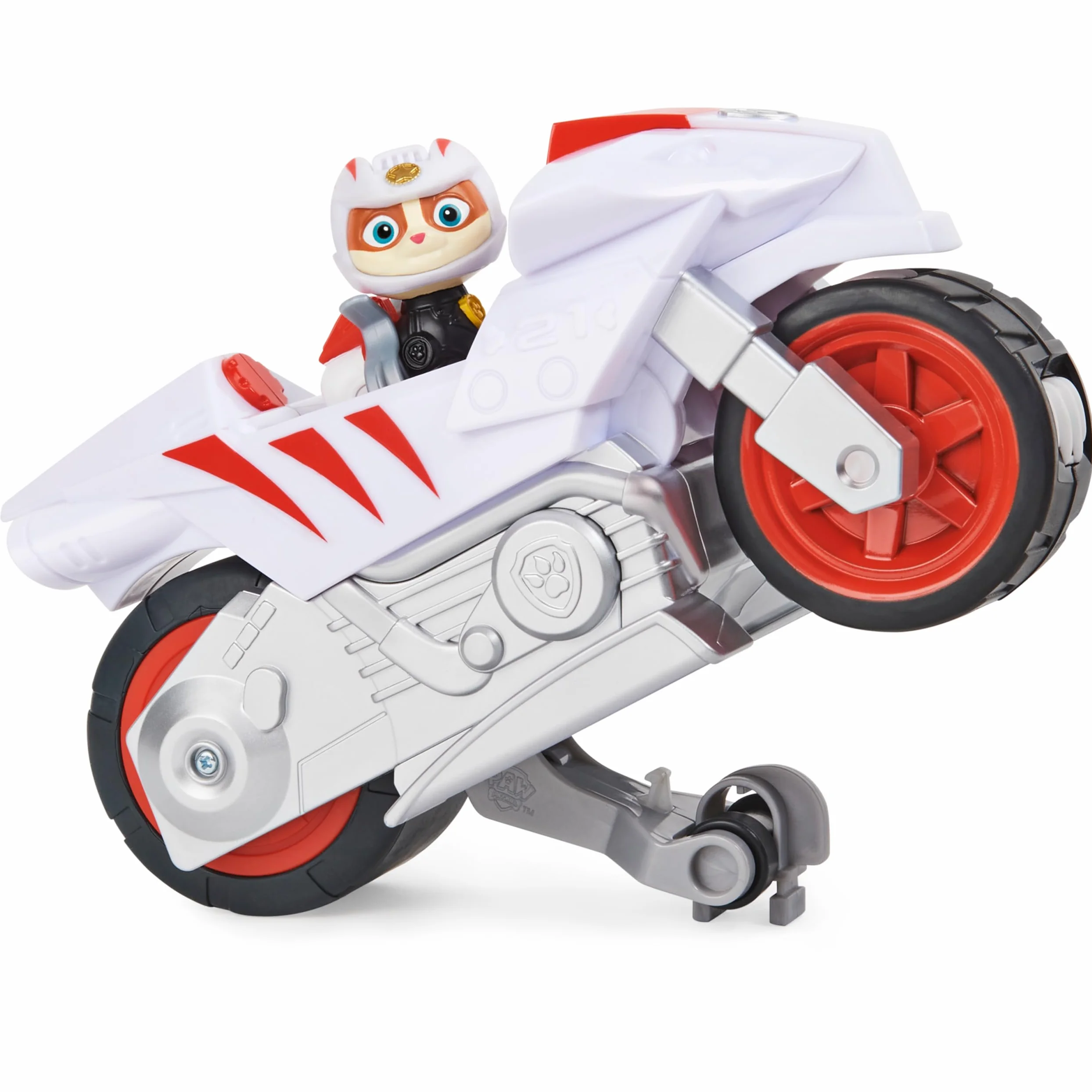 Paw Patrol, Motocykl dla dzieci Wildcat's Deluxe Pull Back Pojazd Motocyklowy z Wheelie Feature and Figure