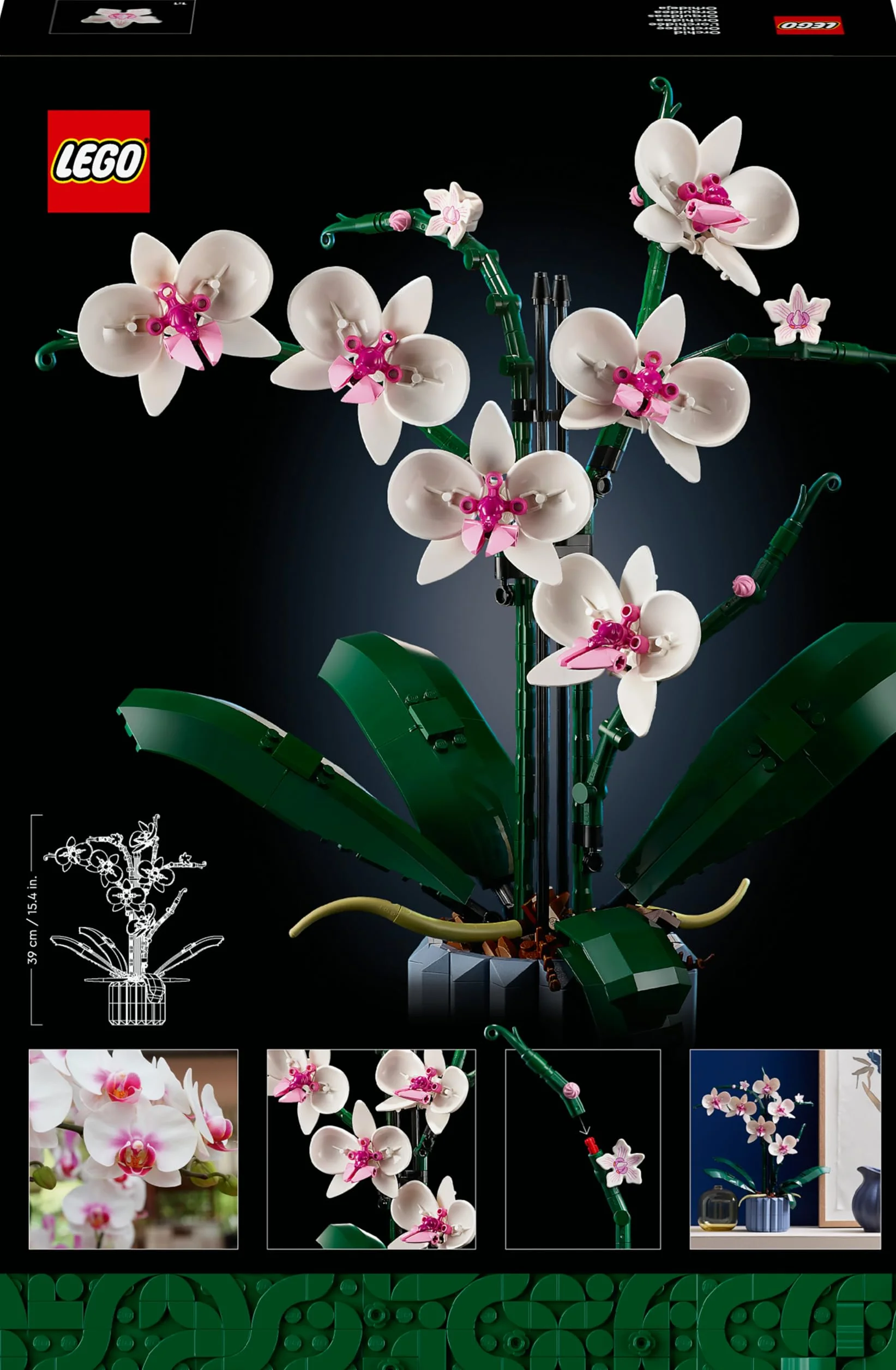 LEGO Icons Botanicals Orchidea Sztuczna Roślina, Zestaw z Kwiatami, Dekoracja Domu, Kolekcja Botaniczna, 10311