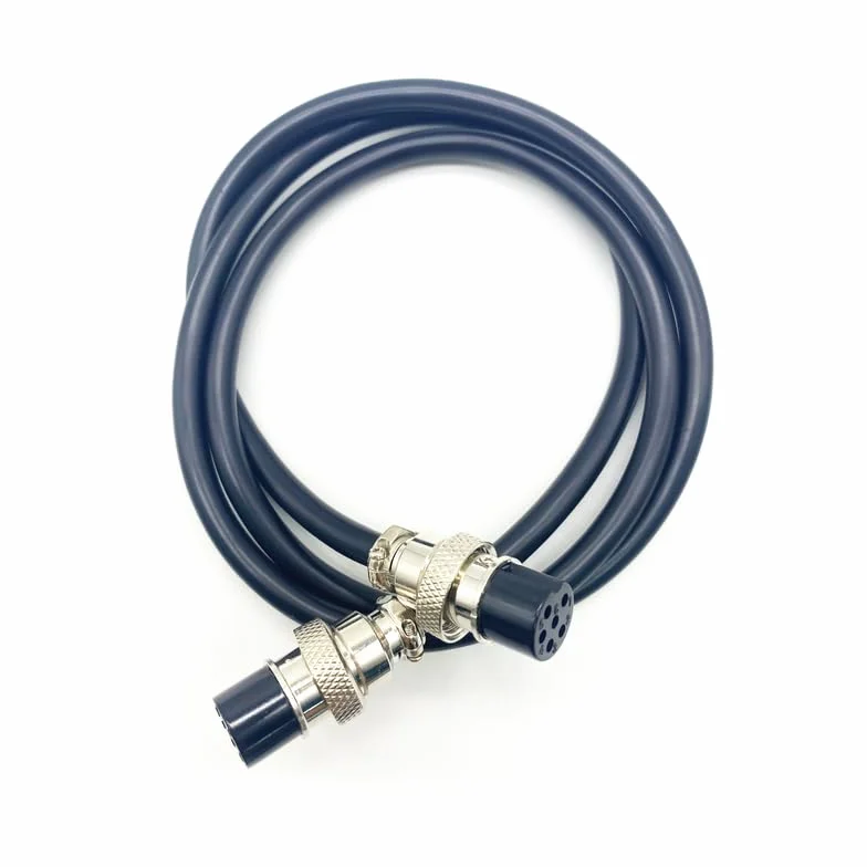 GX16 6-pinowy kabel podwójna głowica żeńska zestaw kordów lotniczych, GX16 6-pinowy panel Mount Circular Metal Airport Connector kabel żeński do żeńskiego adaptera kabel (2 m / 6,56 ft)