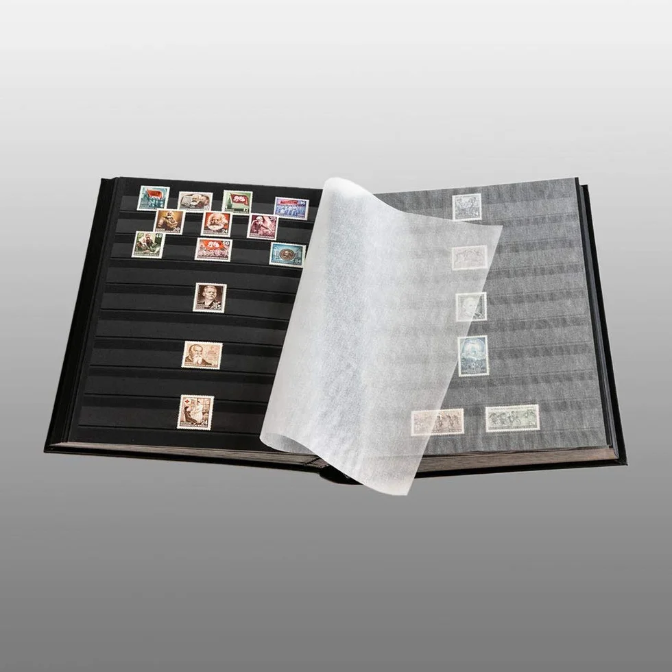 Prophila 60 czarnych stron album znaczków pocztowych okładka watowana czerwony okładka
