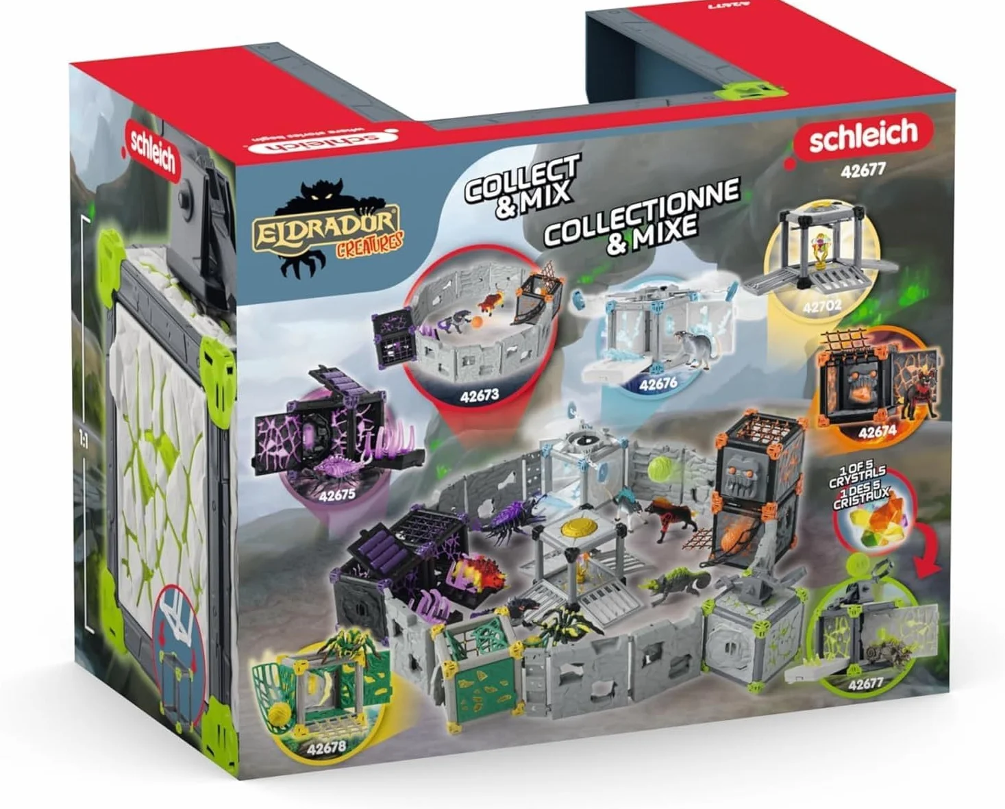 schleich 42677 Kamienny Kameleon z Jaskini Bitewnej., od 7 lat, ELDRADOR CREATURES - Zestaw do zabawy, 34 kawałki