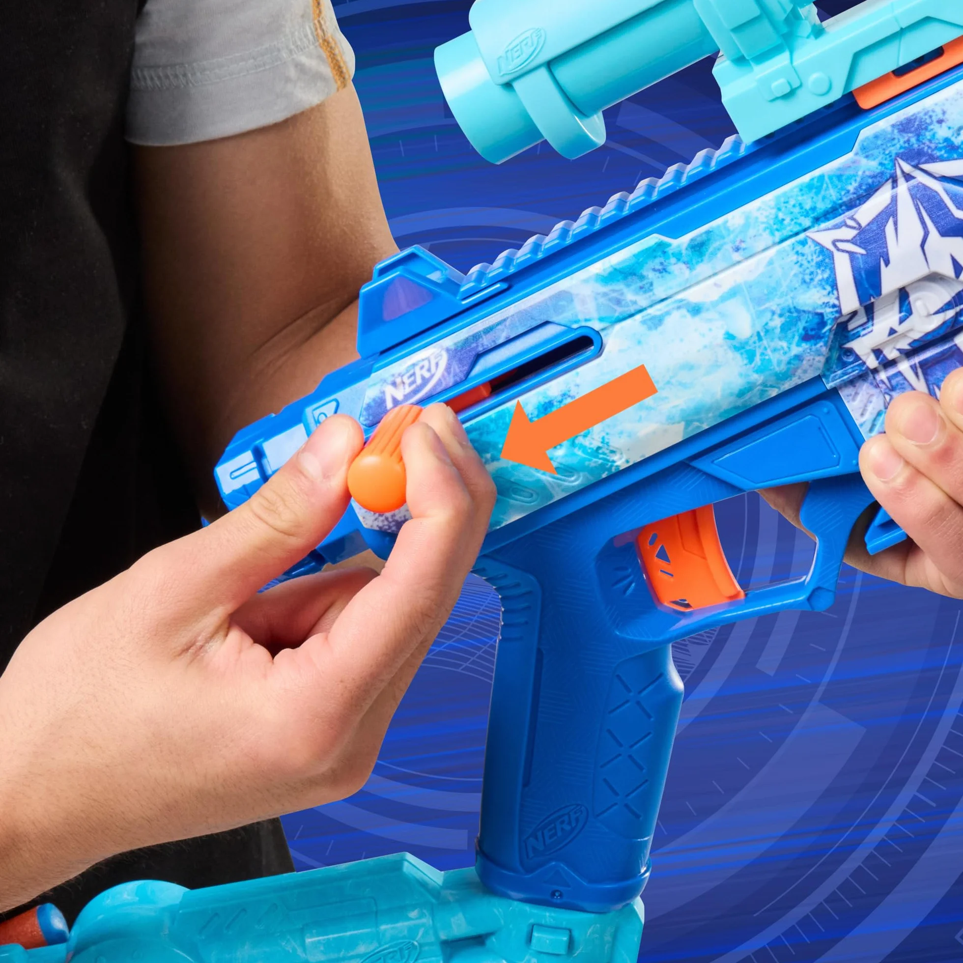 Nerf Wyrzutnia Loadout FrostFusion i 30 Strzałek N1