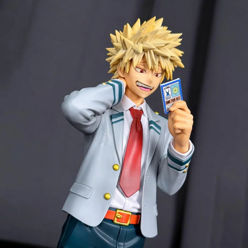 MHA Bakugou Katsuki figurka statuetka 19 cm Anime Bakugou Katsuki Figurka PVC Uniform Style Model MHA Merch, przedmioty kolekcjonerskie, dekoracje na biurko