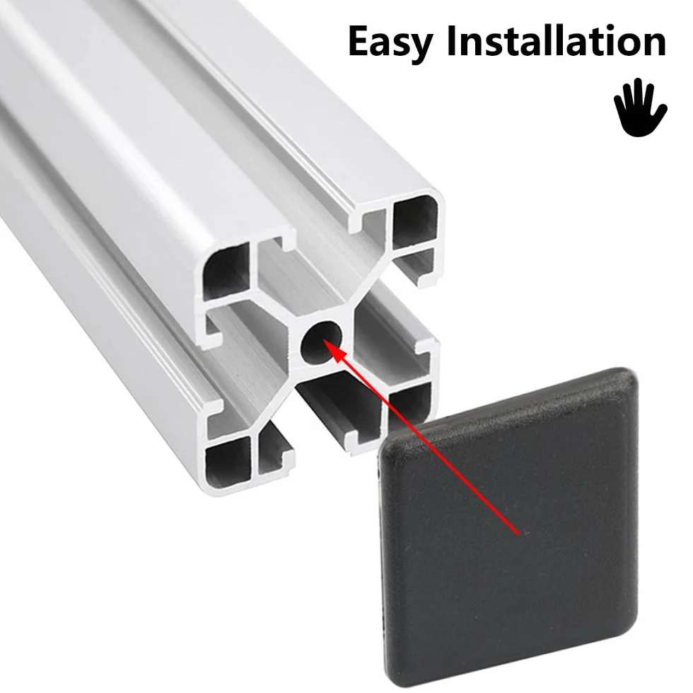 40 sztuk zaślepek profilu aluminiowego 30 x 30, zaślepki z profilu aluminiowego, etui ochronne z tworzywa sztucznego do profili aluminiowych 3030, norma europejska, przemysłowe profile aluminiowe,