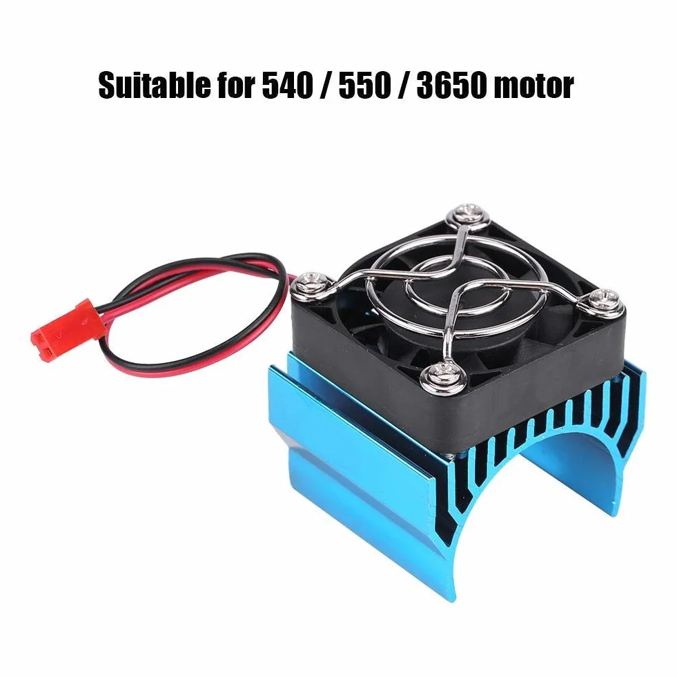 RC z wentylatorem chłodzącym, wentylator chłodzący RC do elektrycznego samochodu RC w skali 1:10 540/550/3650 Wymiana silnika Akcesoria do aktualizacji (niebieski)