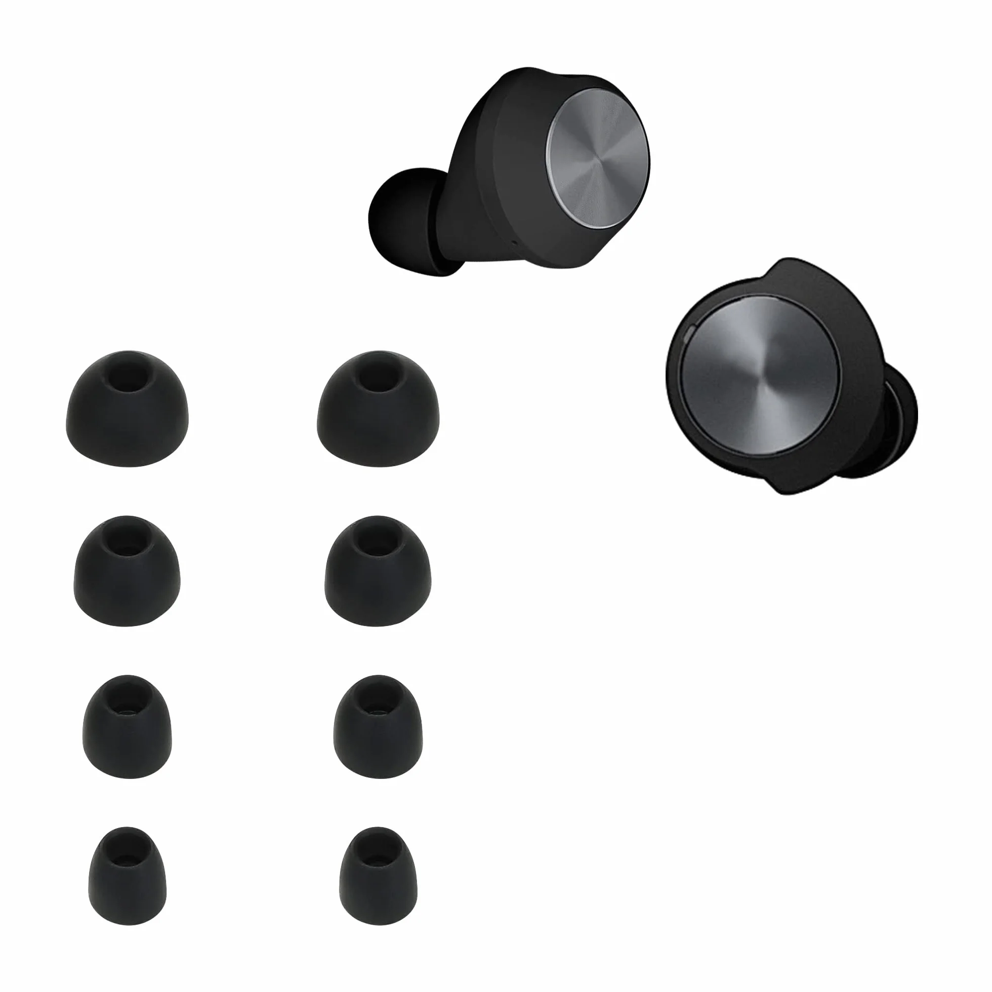 kwmobile 8 x wymienne końcówki do uszu kompatybilne z Beoplay B&O EQ / H3 / H5 / E4 / E6 / E8 - zestaw silikonowych końcówek dousznych do słuchawek dousznych